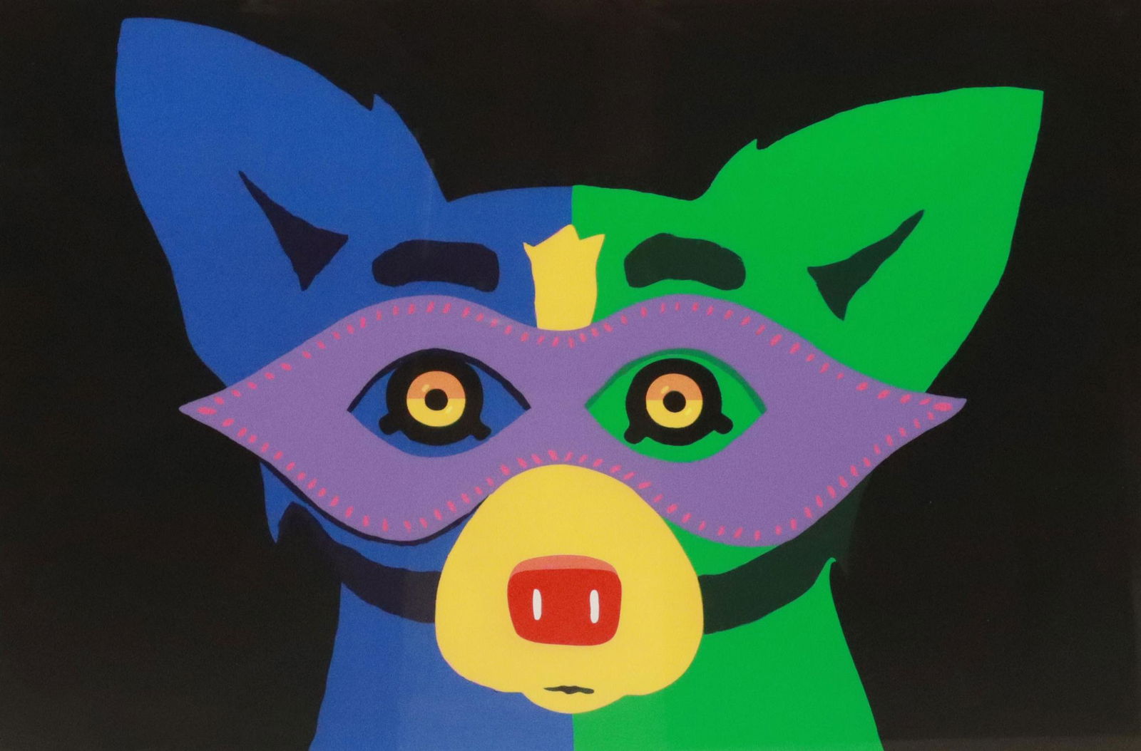 GEORGE RODRIGUE (D.2013) BLUE DOG LITHOGRAPH PRINT (1 of 7)