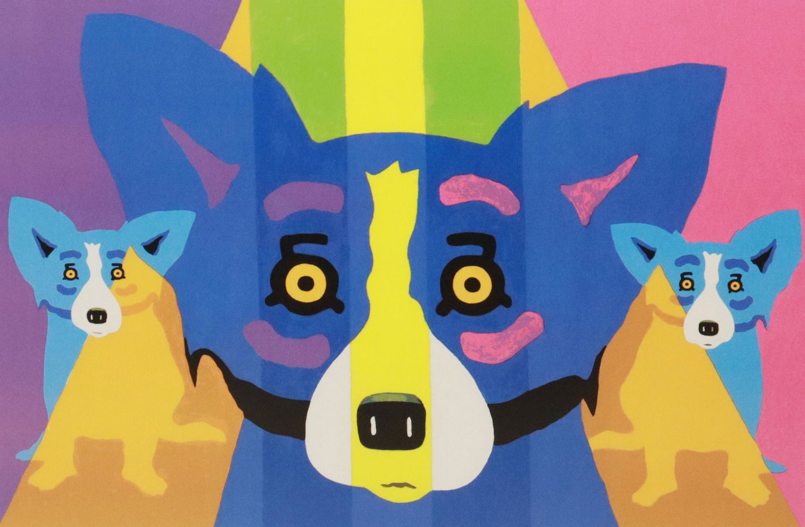 GEORGE RODRIGUE (D.2013) BLUE DOG SILKSCREEN PRINT (1 of 6)