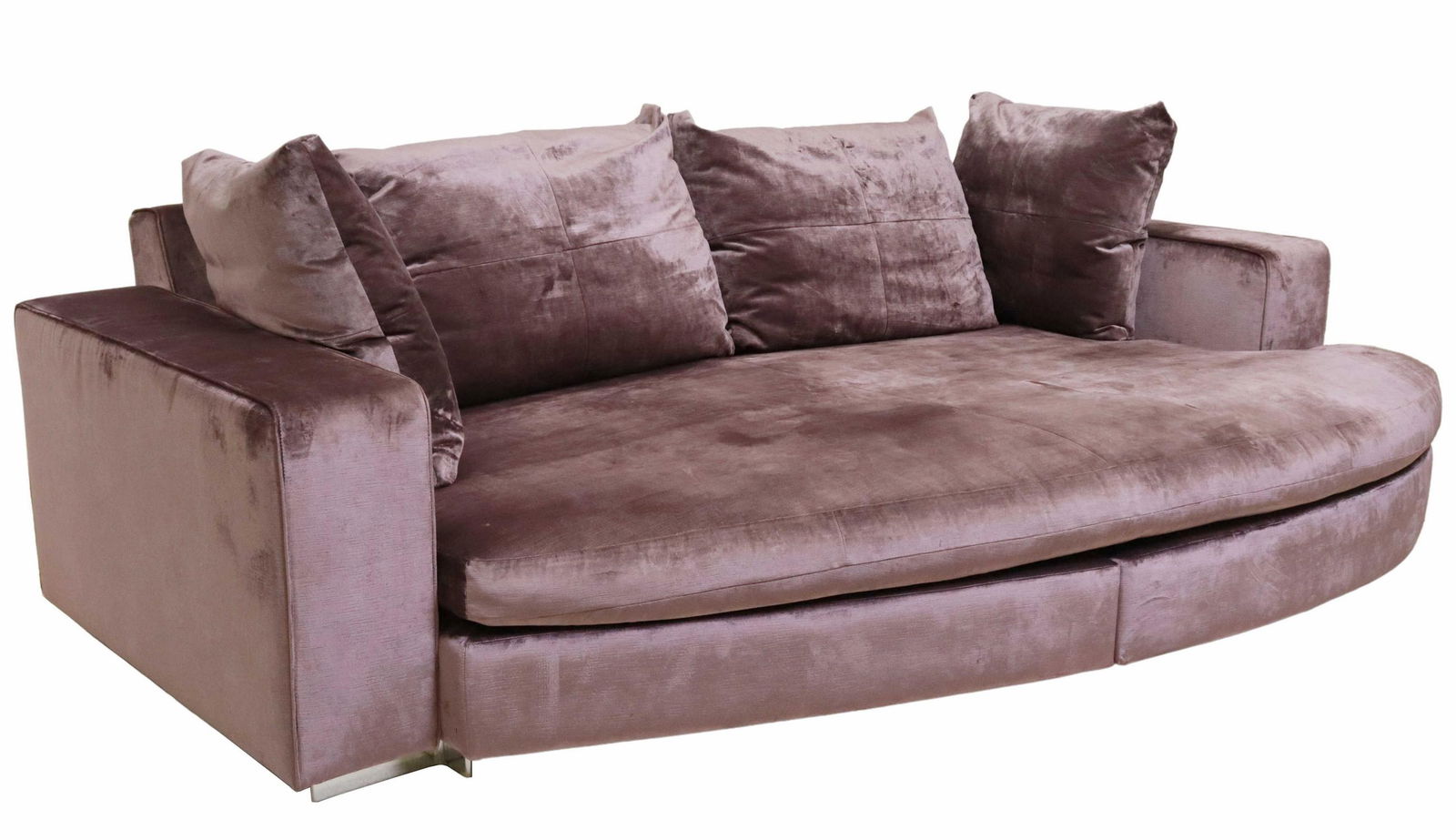 MOLTENI & C 'TURNER' LILAC VELVET LOUNGE SOFA (1 of 6)