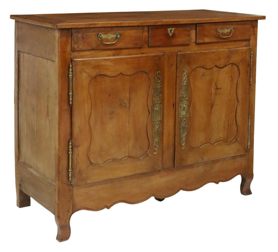 FRENCH PROVINCIAL FRUITWOOD SIDEBOARD 18TH/ 19TH C (1 of 6)