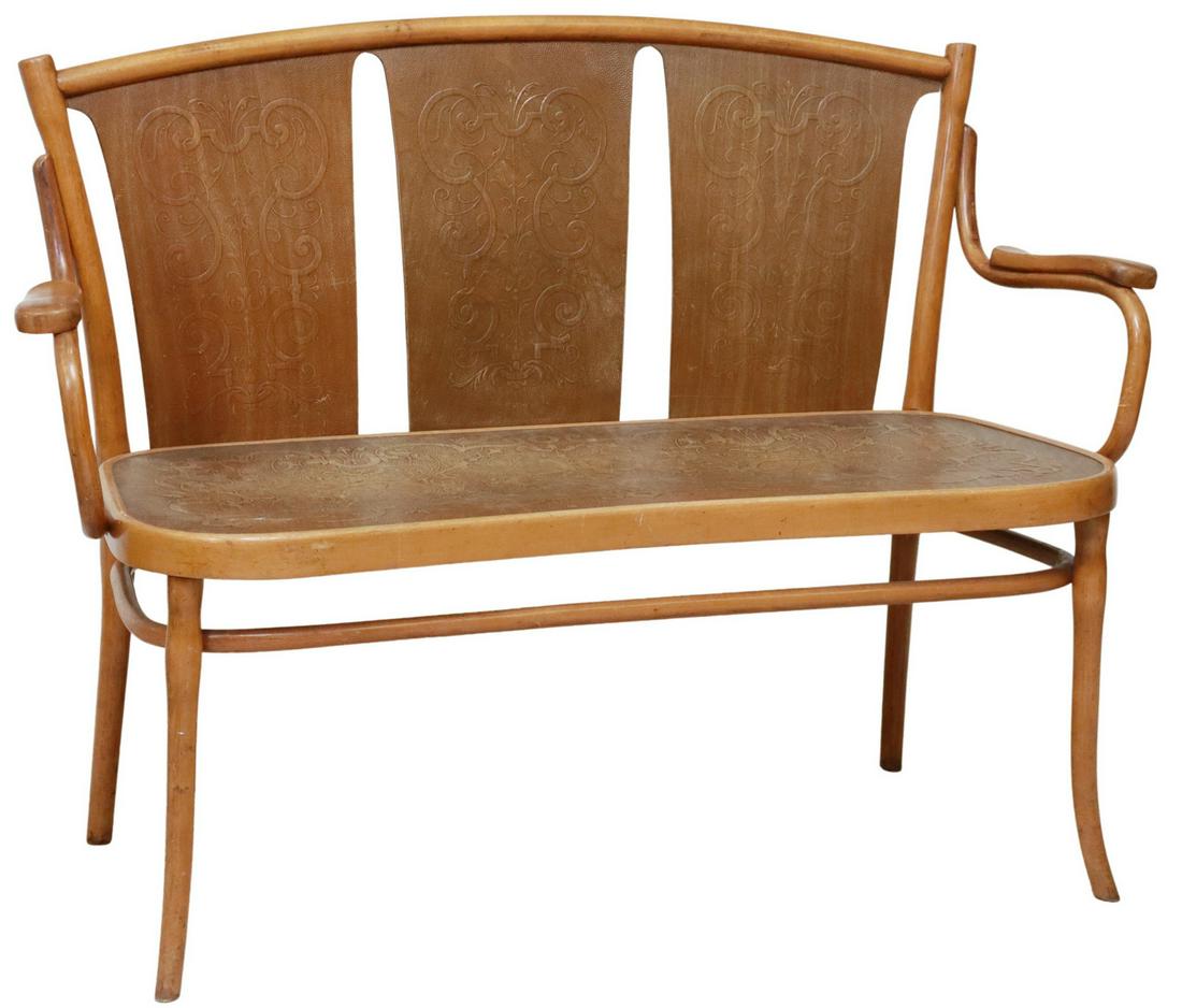 VIENNESE THONET BENTWOOD BENCH/ SETTEE (1 of 4)