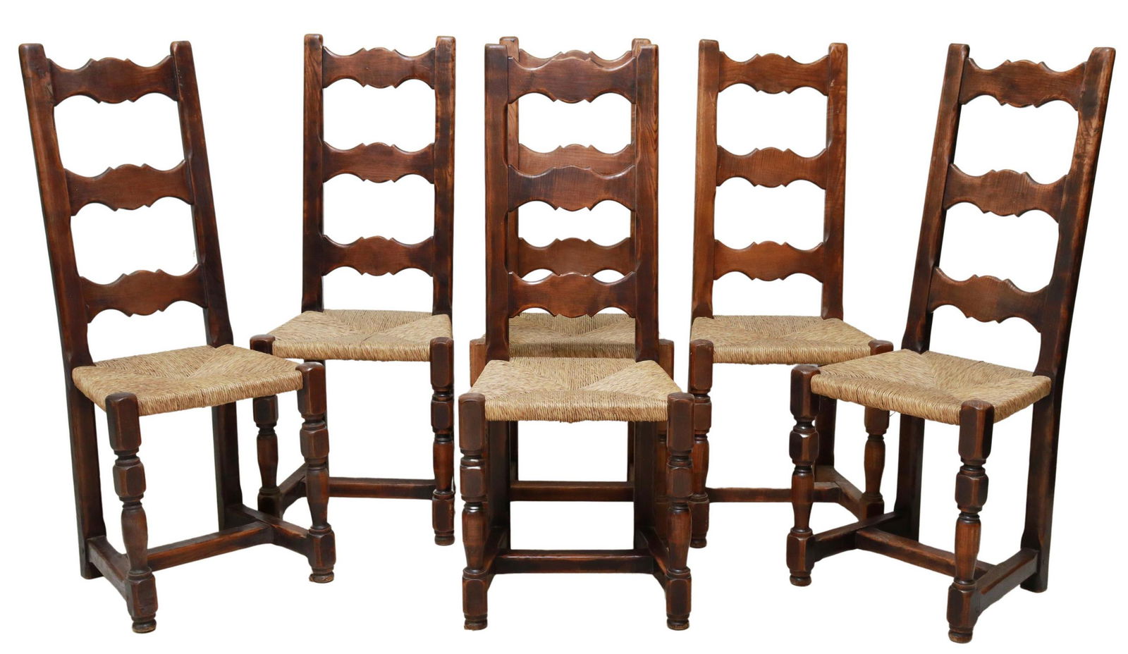 (6) FRENCH PROVINCIAL LADDER-BACK DINING CHAIRS (1 of 5)