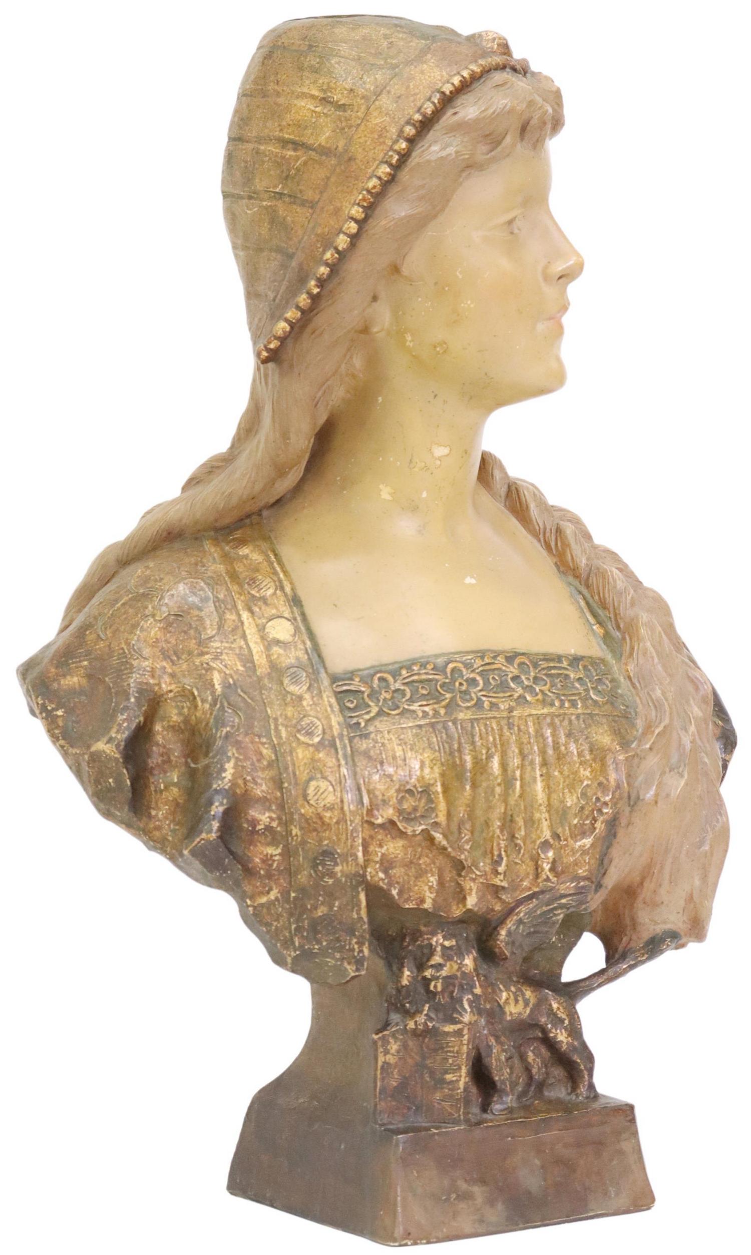 AFTER RICHARD AURILI (1834-1914) CERAMIC BUST (1 of 5)