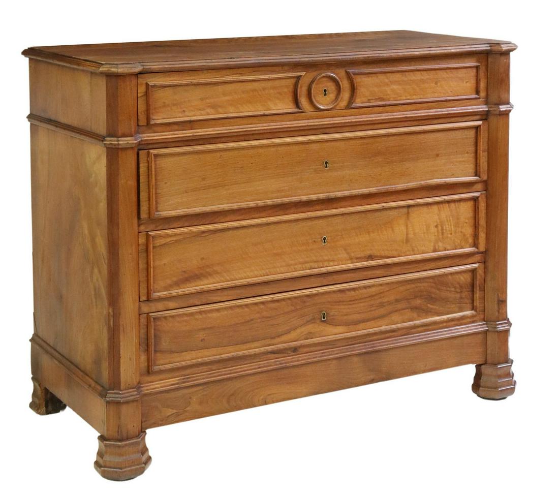 FRENCH LOUIS PHILIPPE PERIOD WALNUT COMMODE (1 of 5)