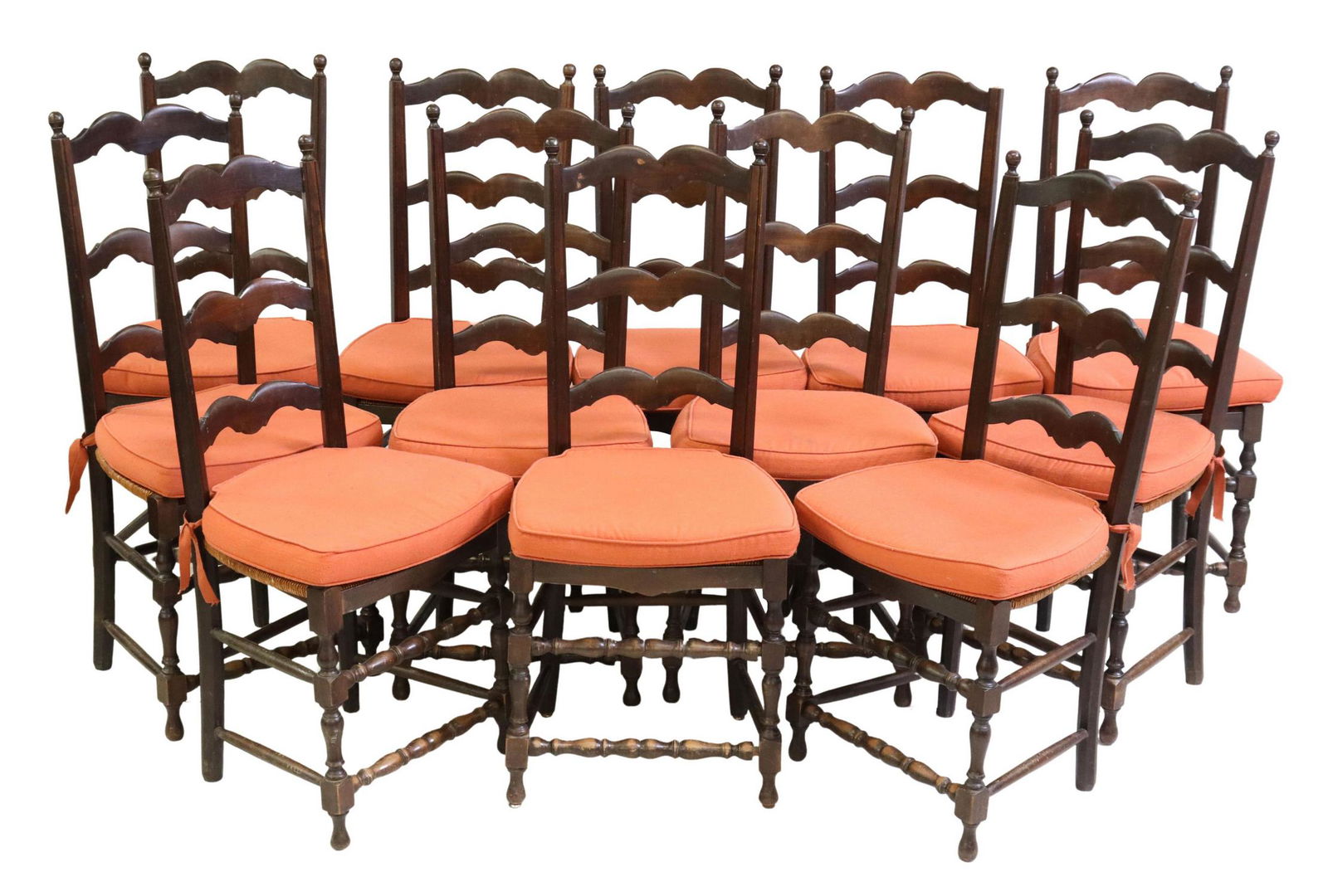 (12) FRENCH PROVINCIAL LADDER BACK DINING CHAIRS (1 of 5)