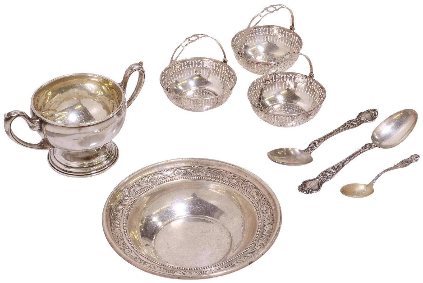 (8) AMERICAN STERLING SILVER TABLEWARE, 9.05 OZT (1 of 7)