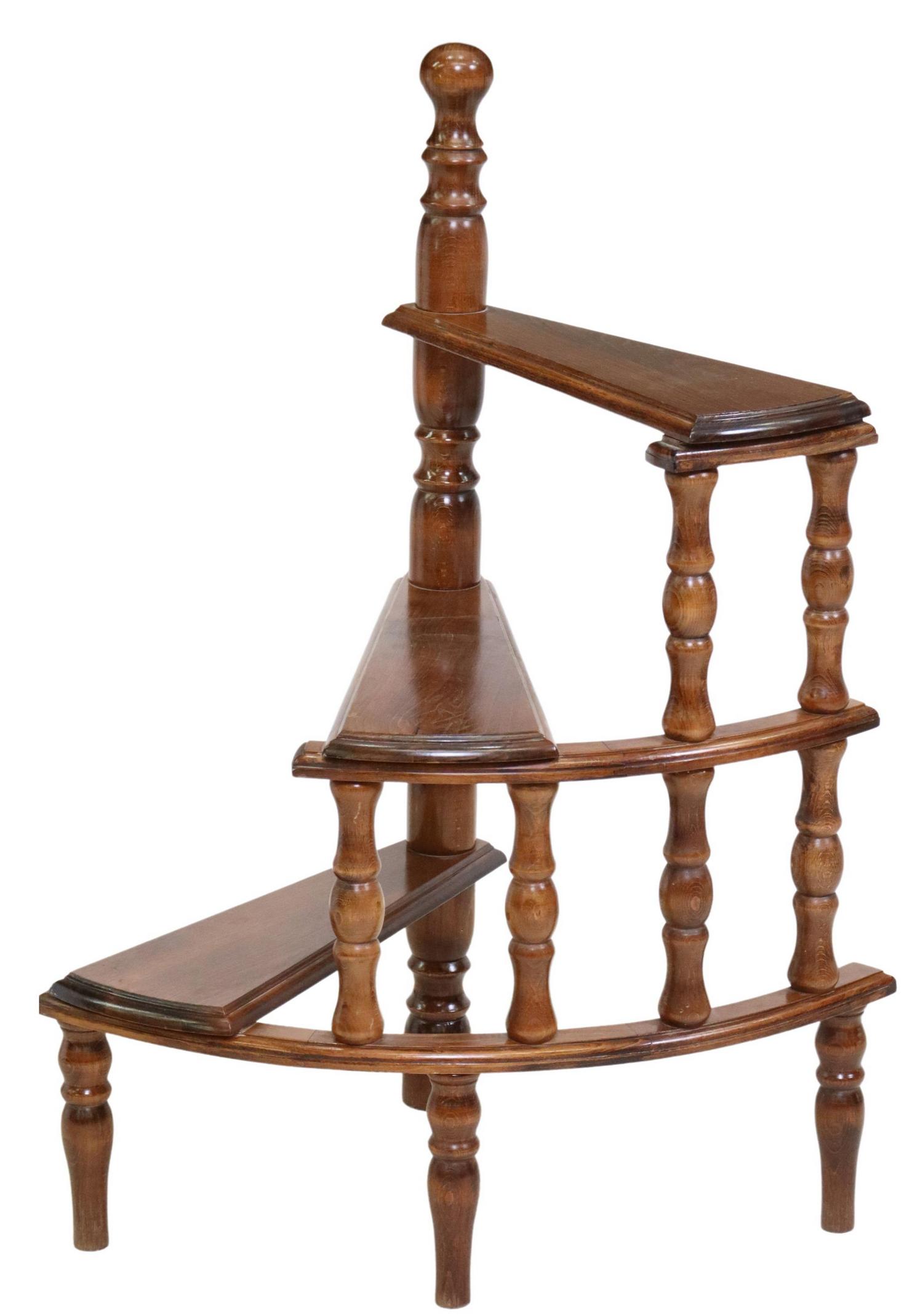 VINTAGE THREE-TIER LIBRARY SPIRAL STEPS/ STAIRS (1 of 4)