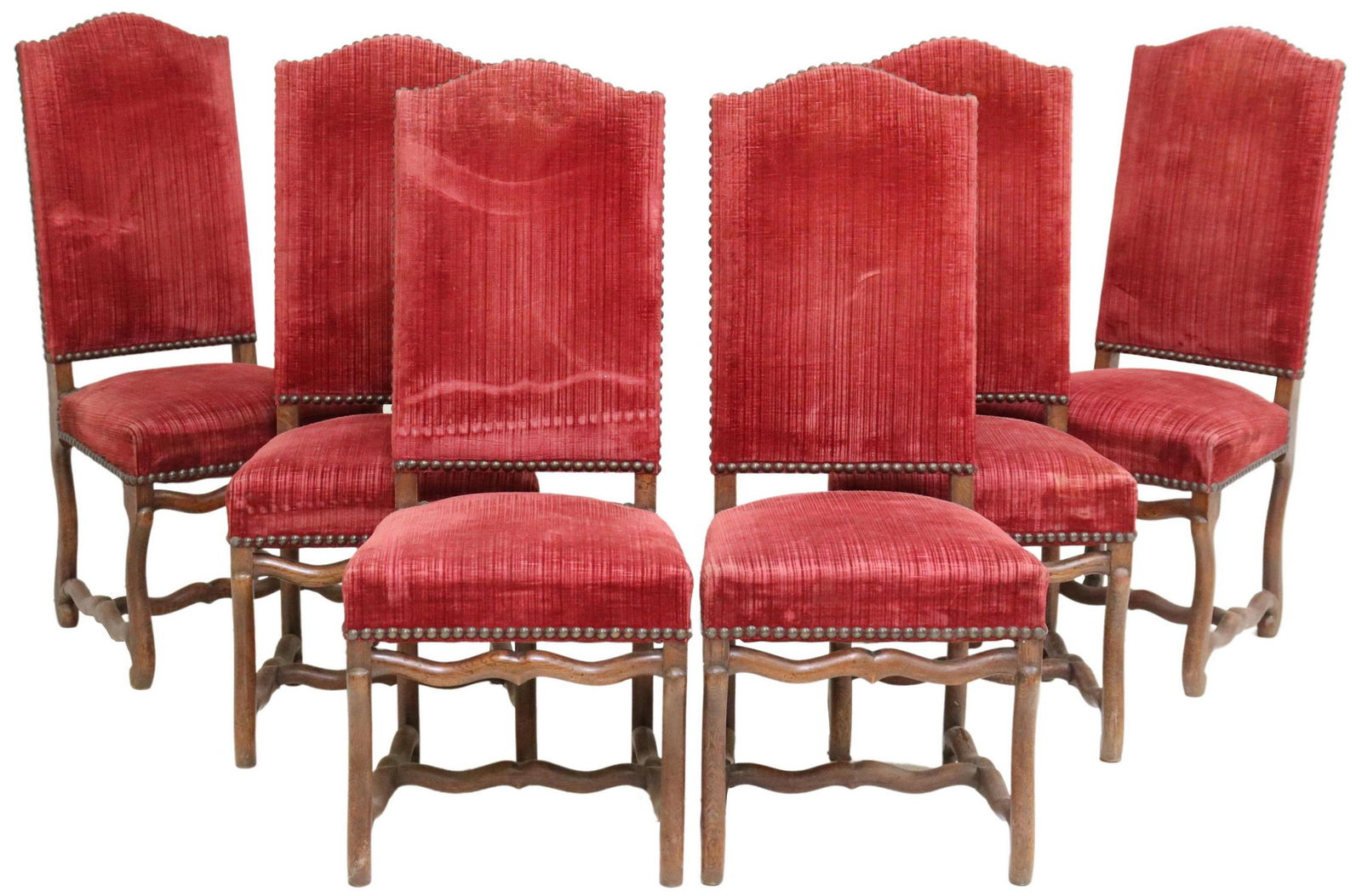 (6) FRENCH LOUIS XIV STYLE OAK DINING CHAIRS (1 of 4)
