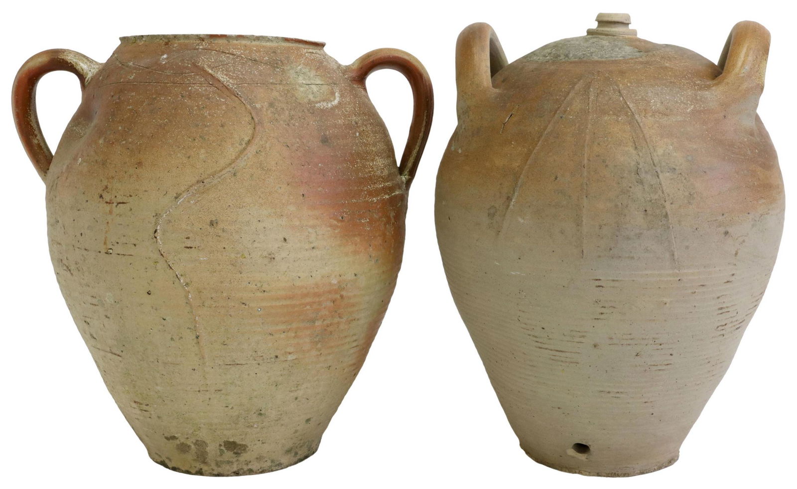 (2) FRENCH PROVINCIAL STONEWARE VESSELS (1 of 3)