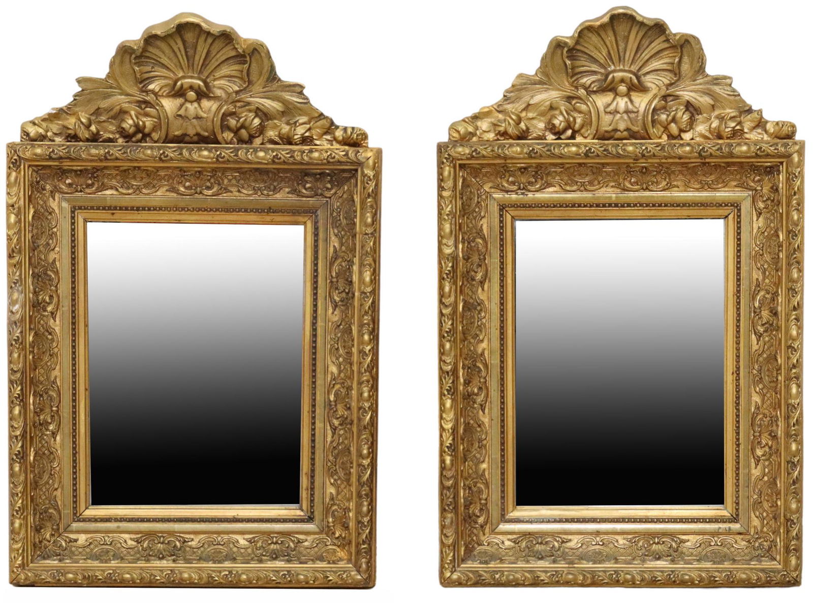 (2) FRENCH LOUIS XV STYLE PARCEL GILT MIRRORS (1 of 3)