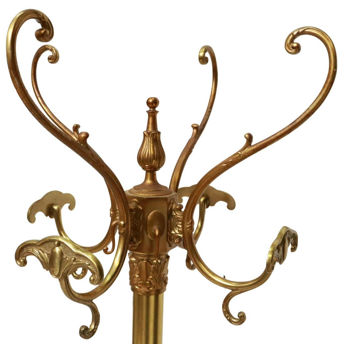 ITALIAN GILT METAL STANDING HALL TREE/ COAT RACK (1 of 3)