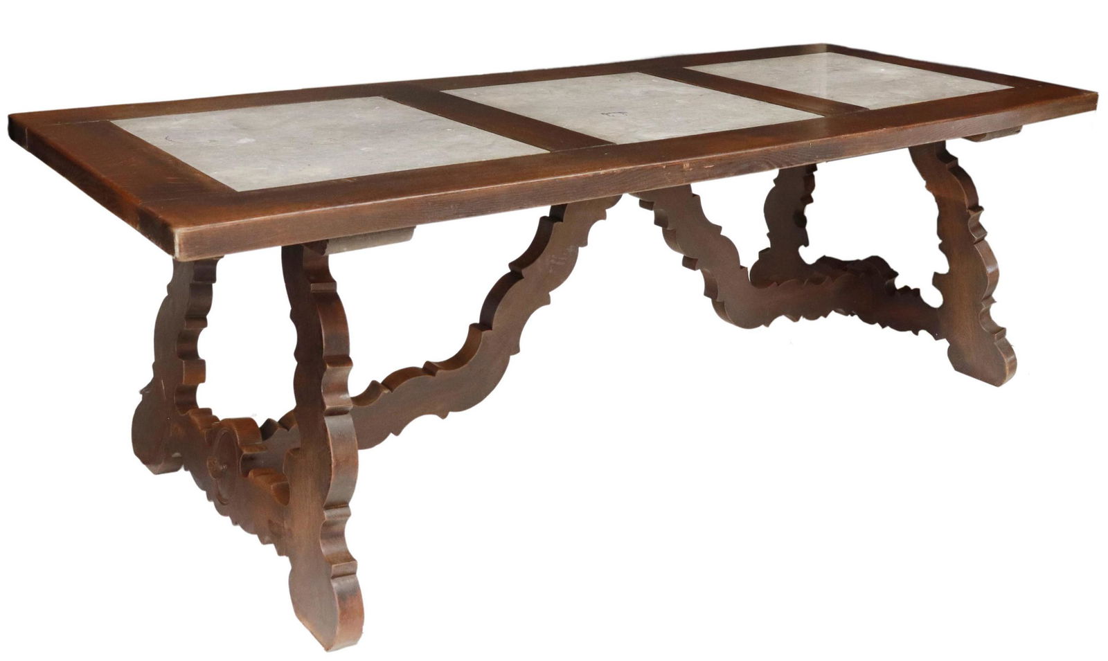 SPANISH BAROQUE STYLE OAK DINING TABLE, 90.5"L (1 of 4)