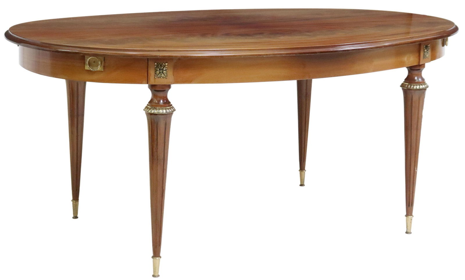 FRENCH LOUIS XVI STYLE MAHOGANY DRAW-LEAF TABLE (1 of 4)