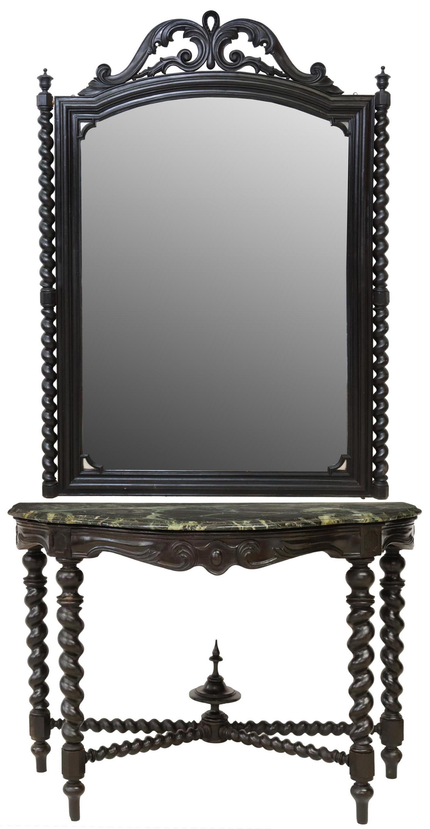 CONTINENTAL PAINTED MIRRORED CONSOLE TABLE (1 of 5)
