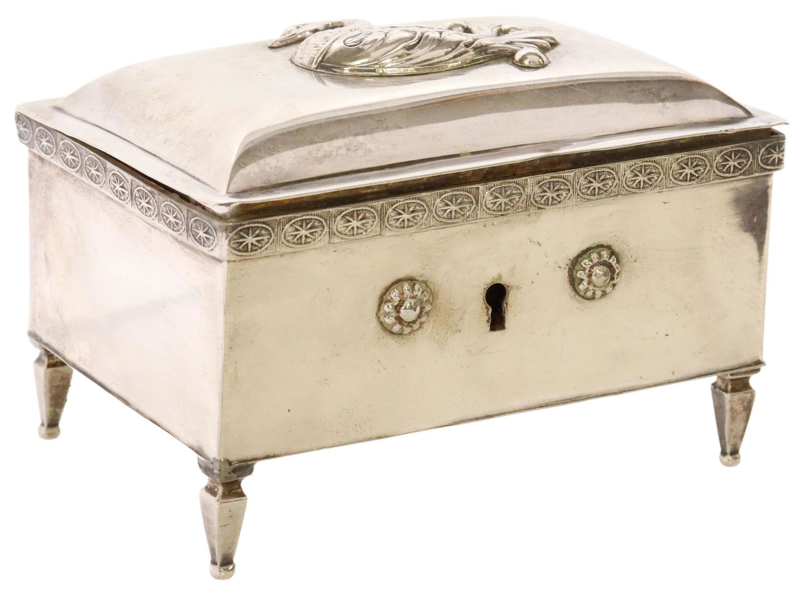 GERMAN BRESLAU SILVER SUGAR CASKET BOX (1 of 7)