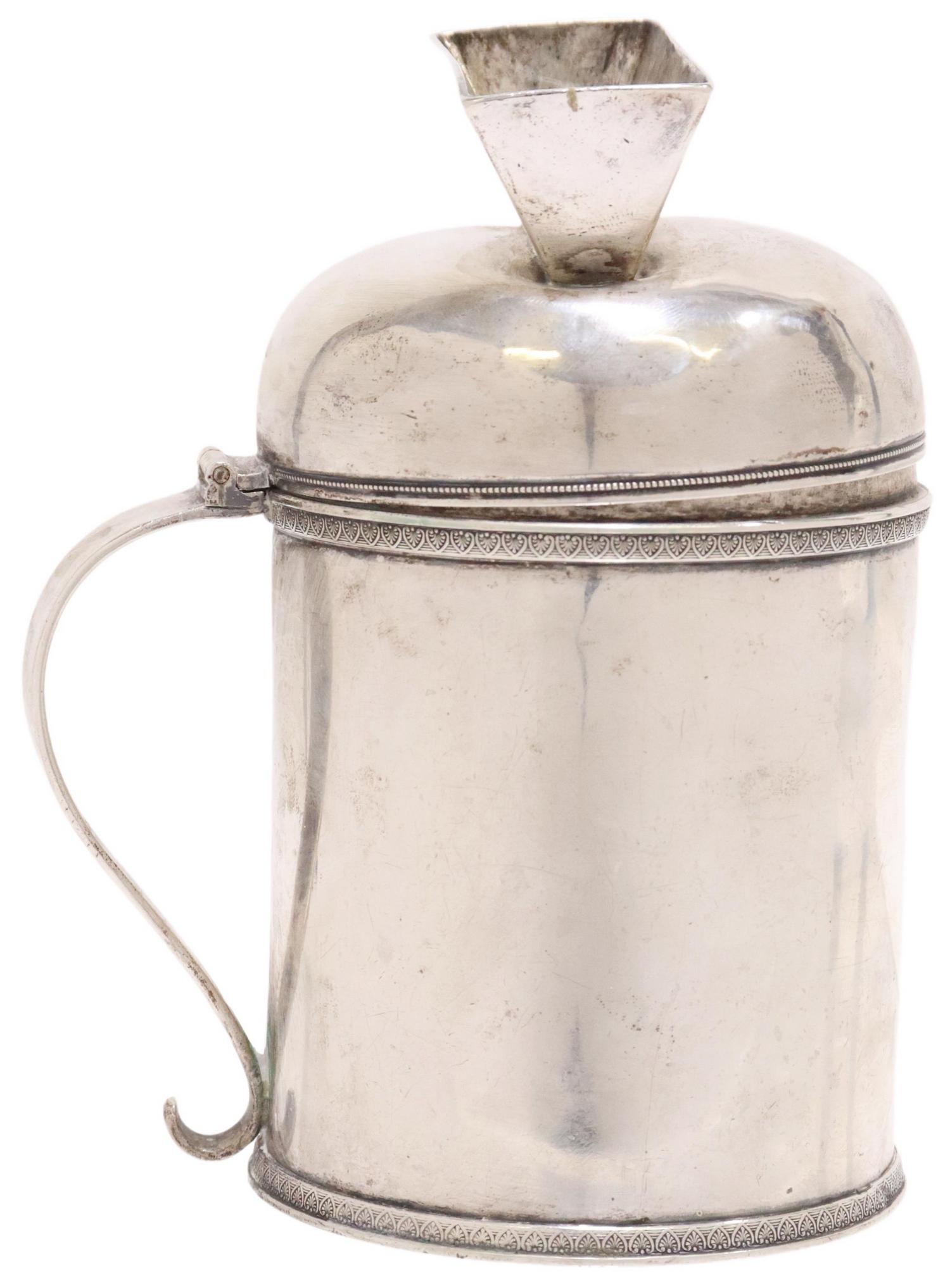 GERMAN SILVER ALMS OR CHARITY COLLECTION BOX (1 of 6)