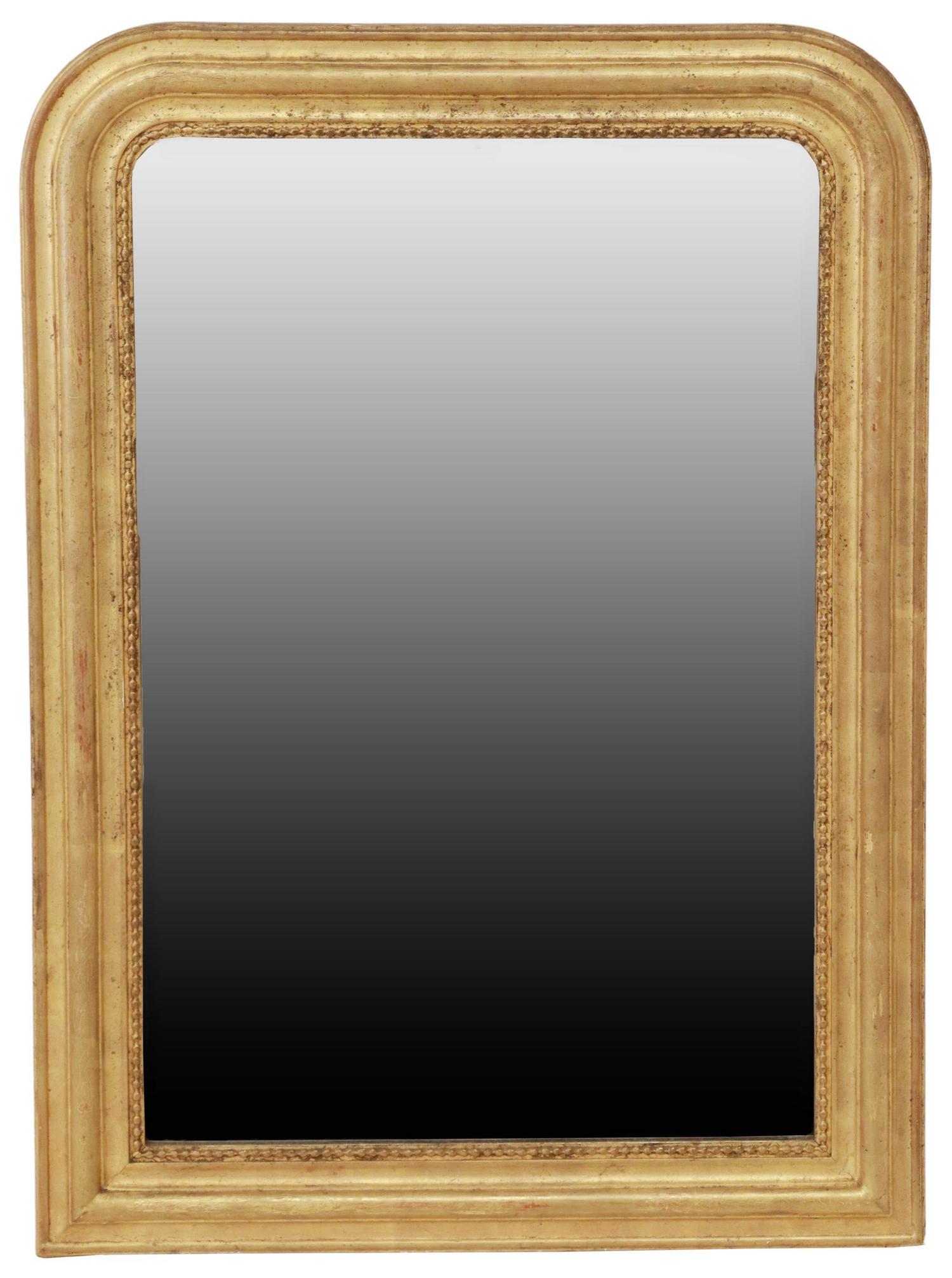 FRENCH LOUIS PHILIPPE PERIOD GILTWOOD MIRROR (1 of 3)