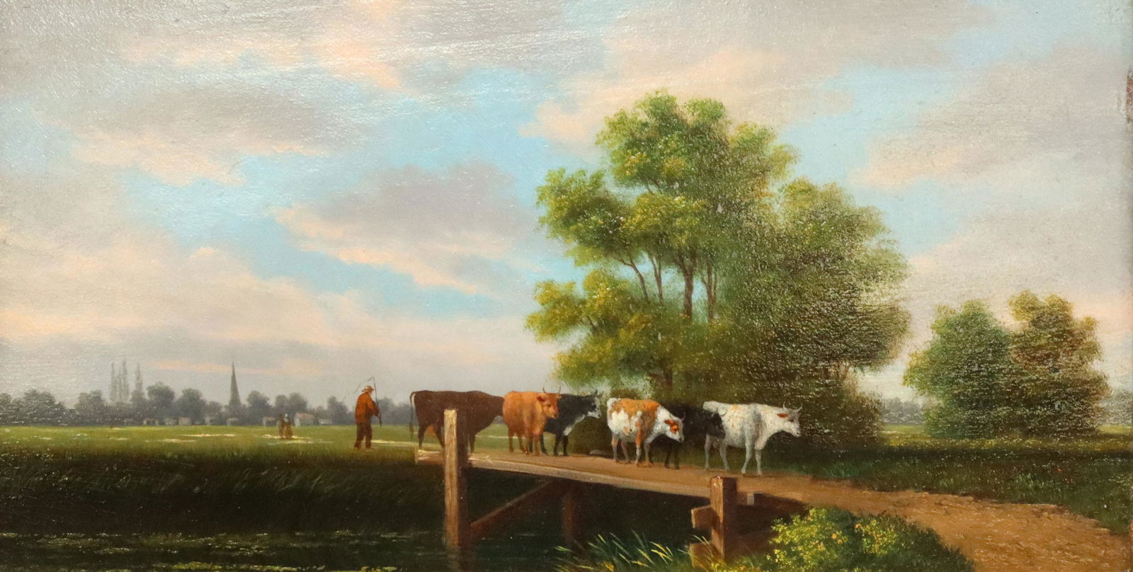 M. MAOUS SIGNED PASTORAL LANDSCAPE CATTLE (1 of 4)