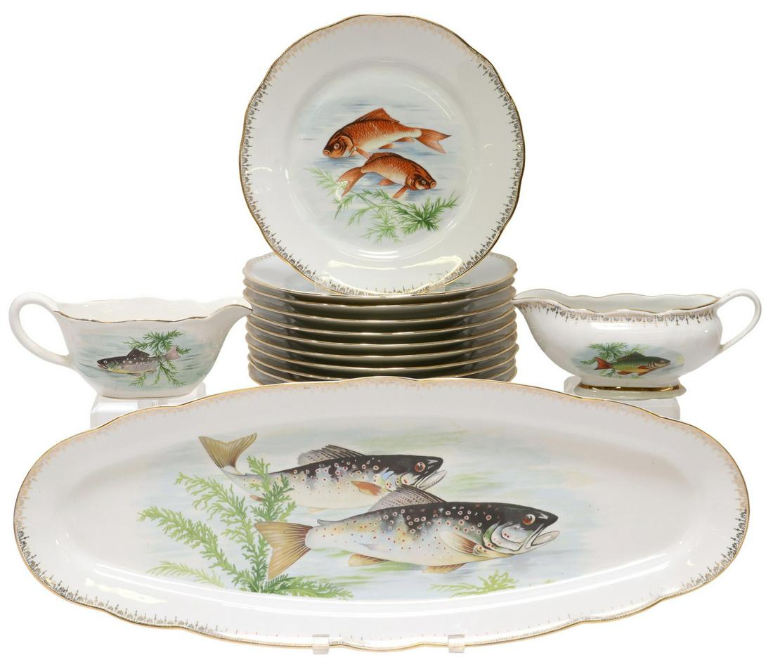 (14) FRENCH FAIENCE FISH SERVICE (1 of 7)