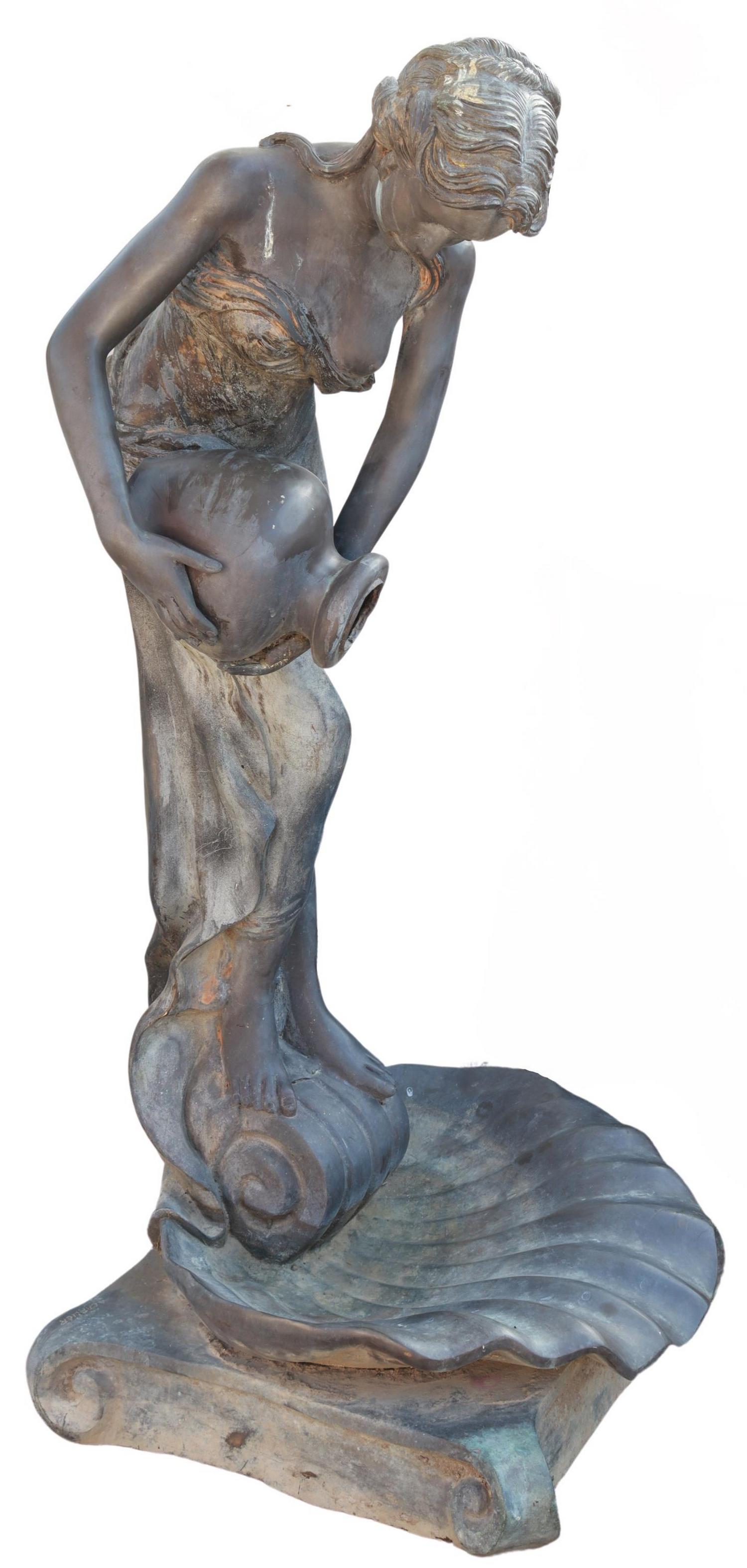 AFTER EMILE CARLIER BRONZE VENUS FOUNTAIN, 57"H (1 of 6)