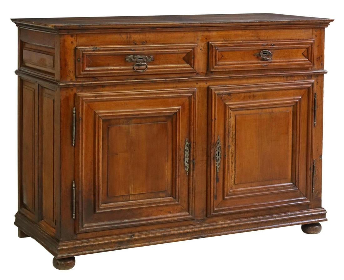 FRENCH PROVINCIAL WALNUT SIDEBOARD, 18TH/ 19TH C. (1 of 6)