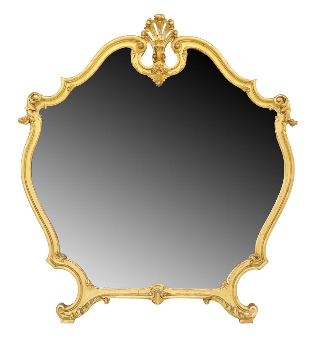 ITALIAN LOUIS XV STYLE GILTWOOD MIRROR (1 of 3)
