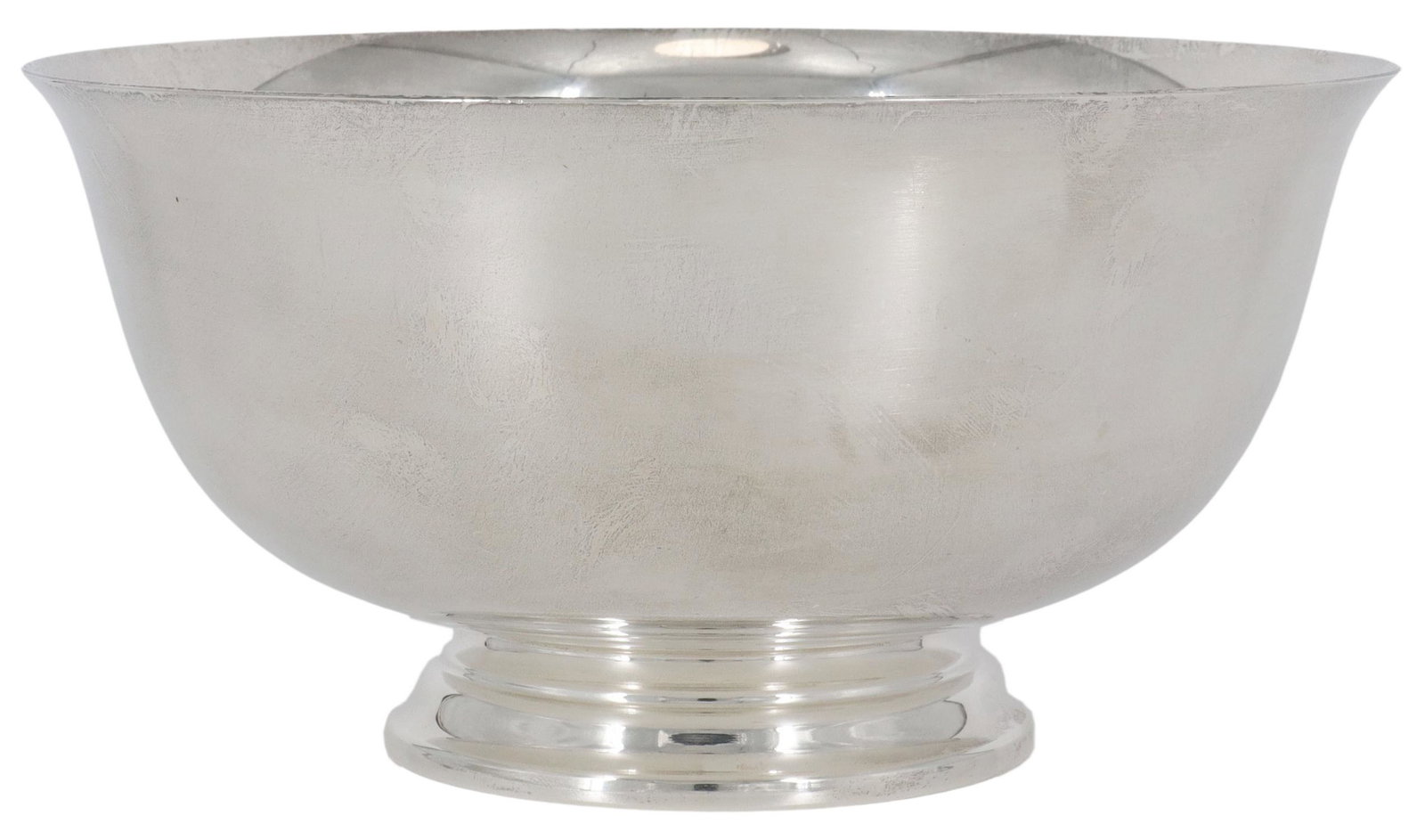REED & BARTON STERLING SILVER REVERE STYLE BOWL: American sterling silver Revere style bowl, Reed & Barton, model number X1455, approx 4"h, 7.5"diam, 14.37ozt **Provenance: From the private collection of entrepreneur and philanthropist Milton Verret
