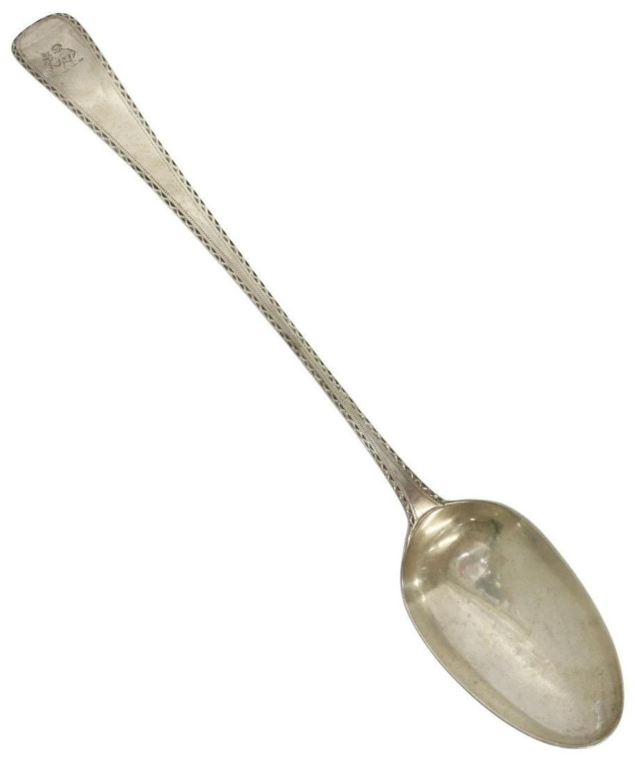 ENGLISH GEORGE III STERLING STUFFING SPOON (1 of 3)