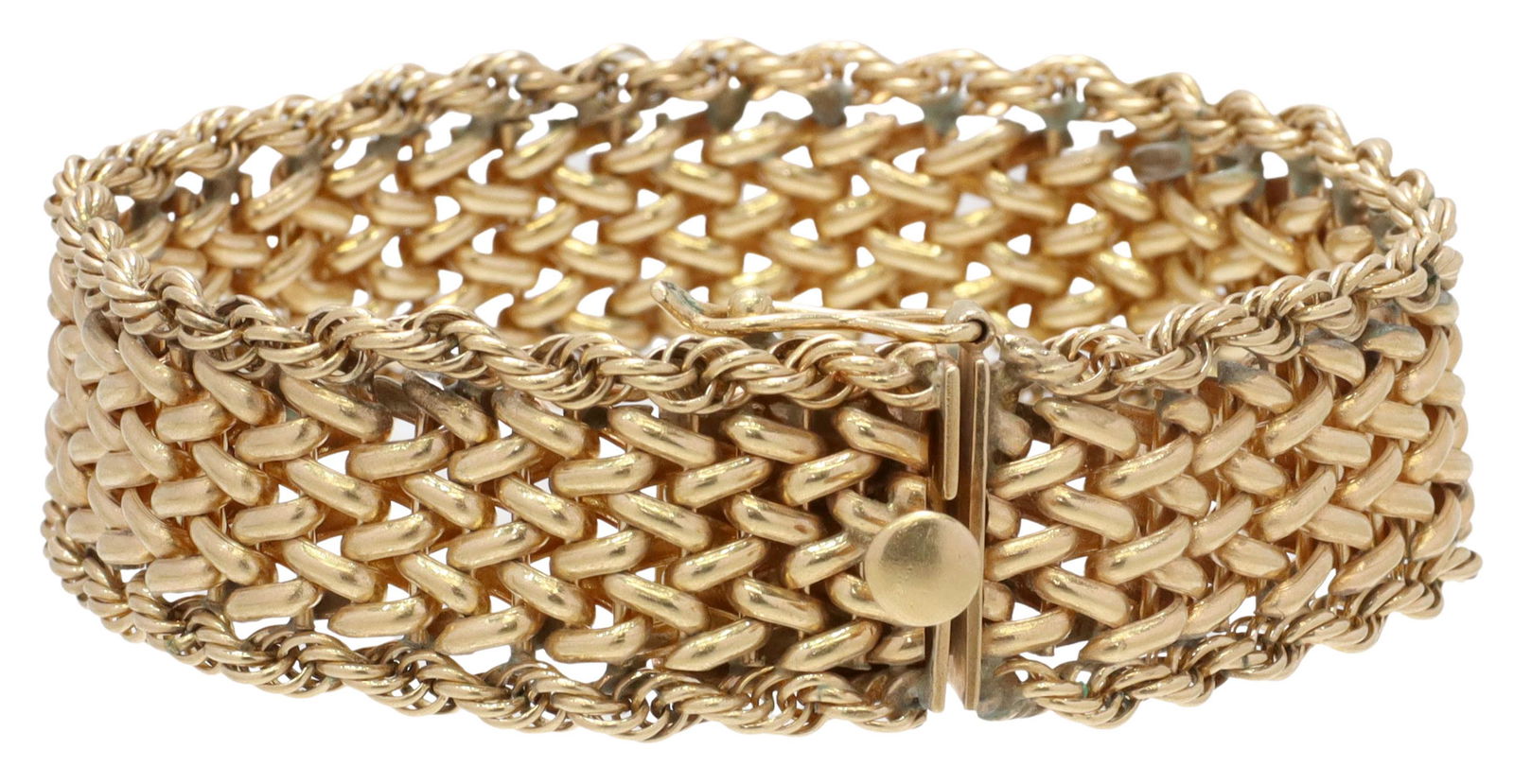 ESTATE 14KT YELLOW GOLD MESH BRACELET (1 of 4)