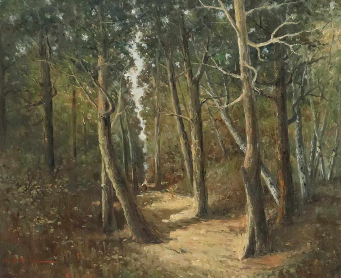 VINCENZO D'AURIA (D.1939) FOREST PATH, 20" X 24" (1 of 4)