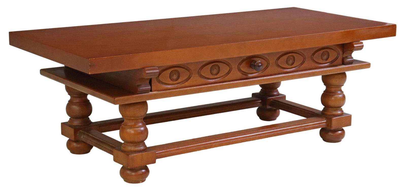 RUSTIC ITALIAN LOW COFFEE TABLE WITH DRAWER (1 of 5)