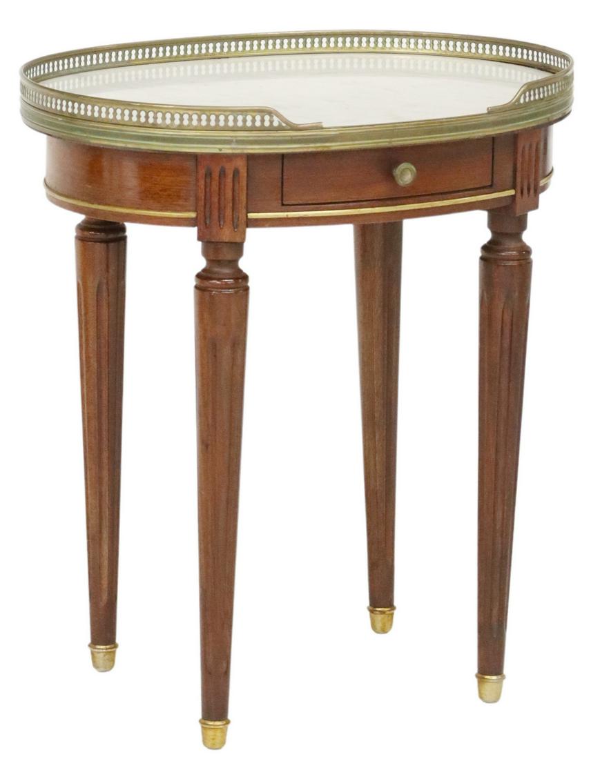 FRENCH LOUIS XVI STYLE MARBLE-TOP SIDE TABLE (1 of 5)