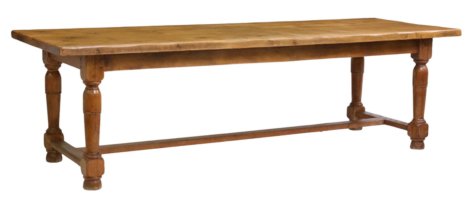 FRENCH PROVINCIAL OAK FARMHOUSE TABLE, 99"L (1 of 4)