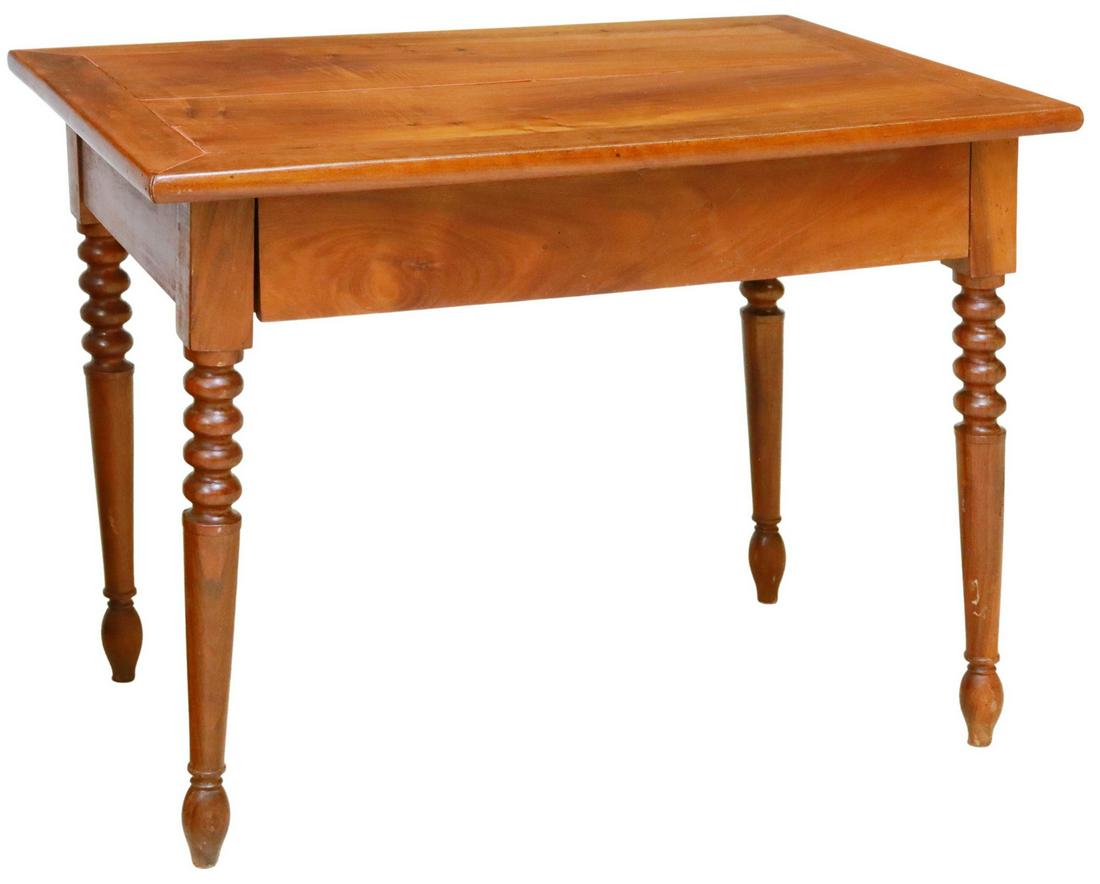 FRENCH PROVINCIAL WALNUT WRITING TABLE TURNED LEGS (1 of 5)