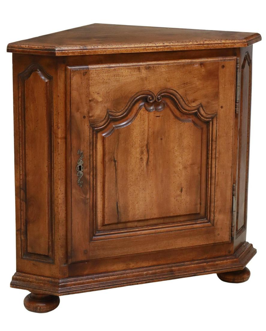 FRENCH PROVINCIAL WALNUT CORNER CABINET (1 of 5)