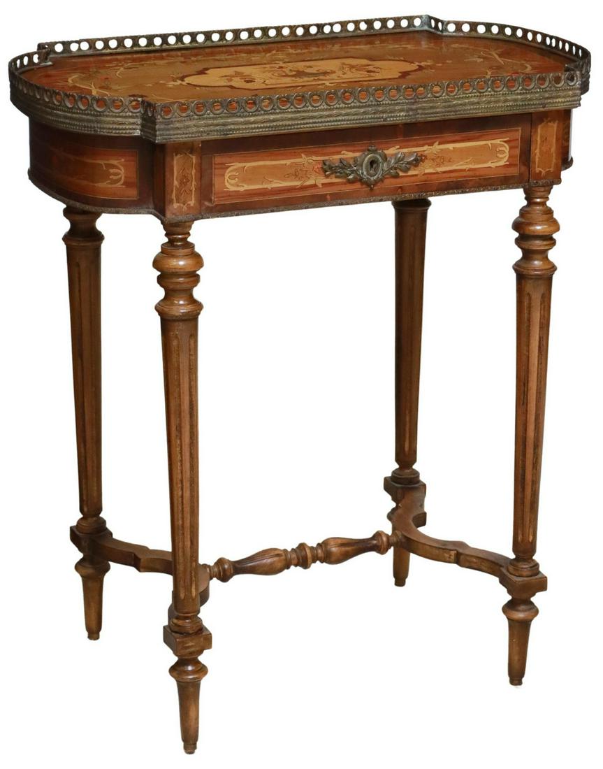 LOUIS XVI STYLE MARQUETRY SALON TABLE (1 of 5)