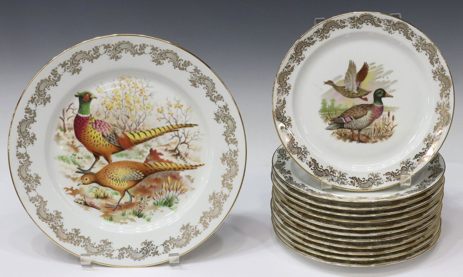 (13) FRENCH BENOIT LIMOGES PORCELAIN GAME SERVICE (1 of 5)