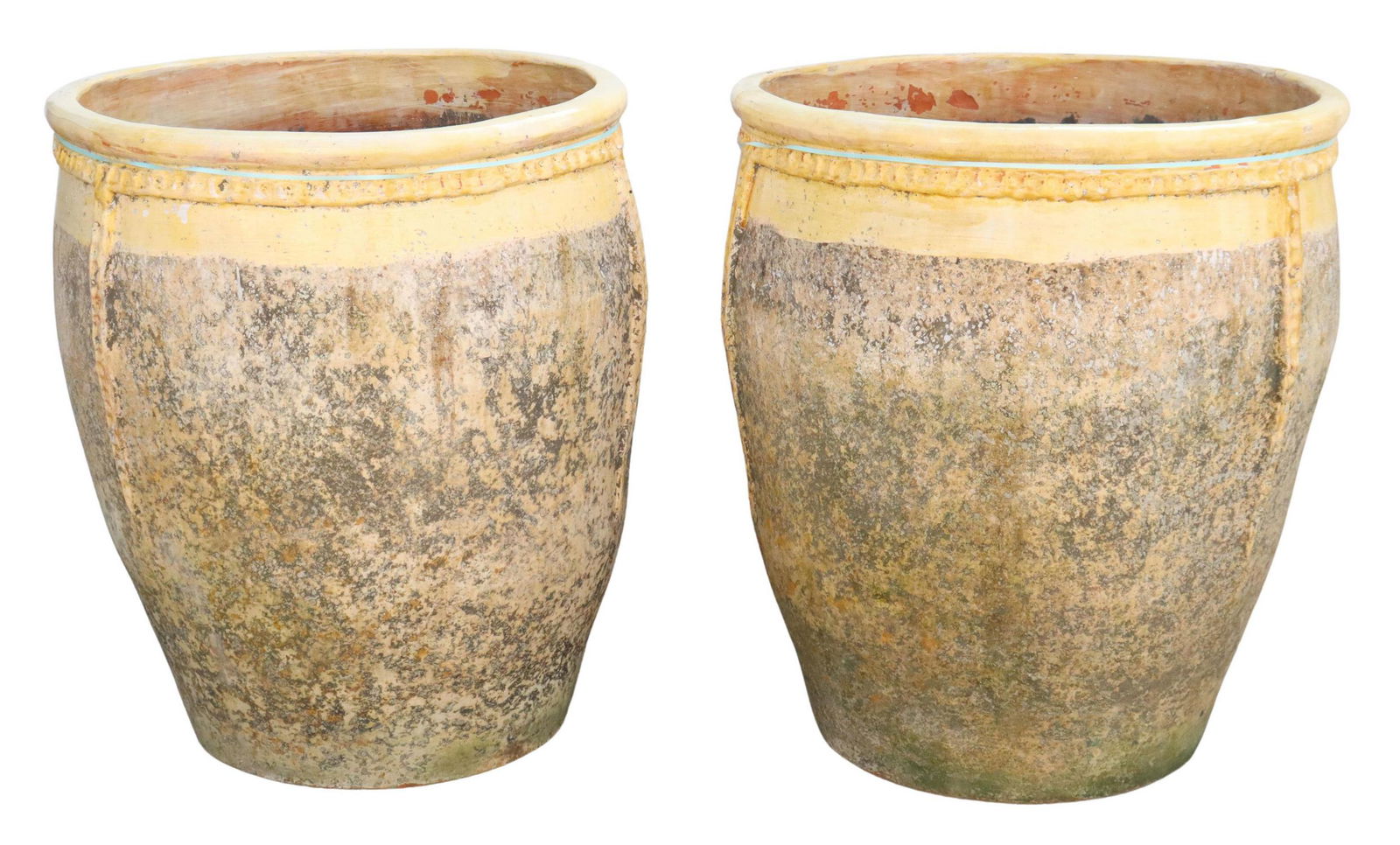 2) LARGE FRENCH PROVINCIAL TERRACOTTA PLANTER JARS (1 of 3)