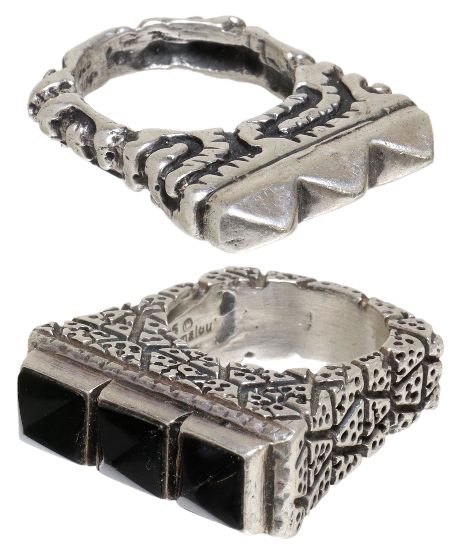 (2) DESIGNER DIAN MALOUF STERLING SILVER RINGS (1 of 7)