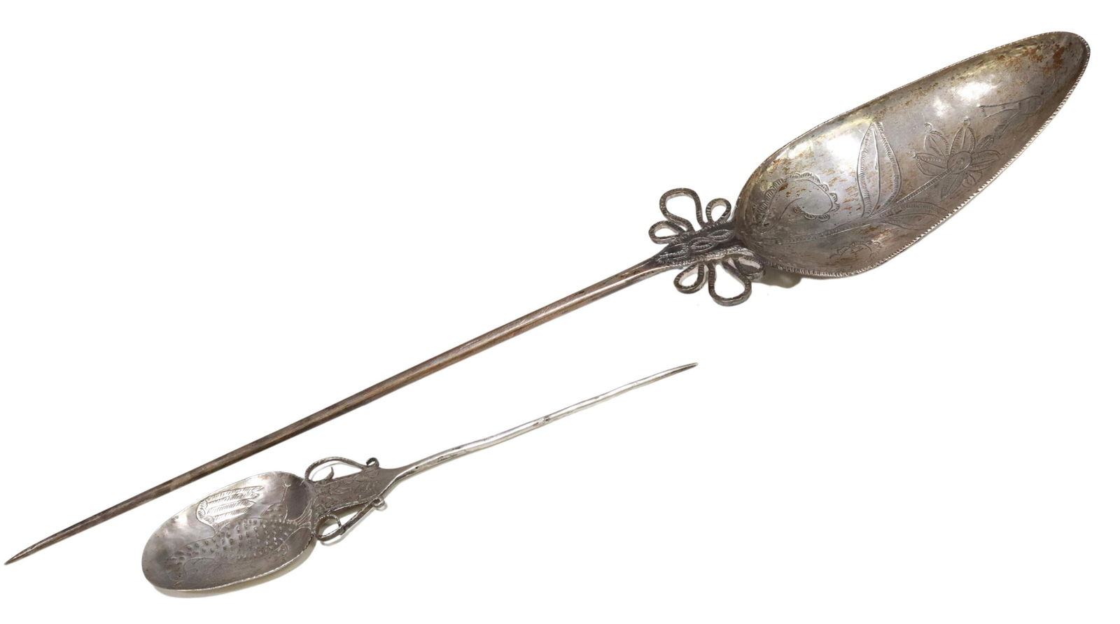 (2) ANDEAN SILVER TUPU/ SHAWL PINS (1 of 5)