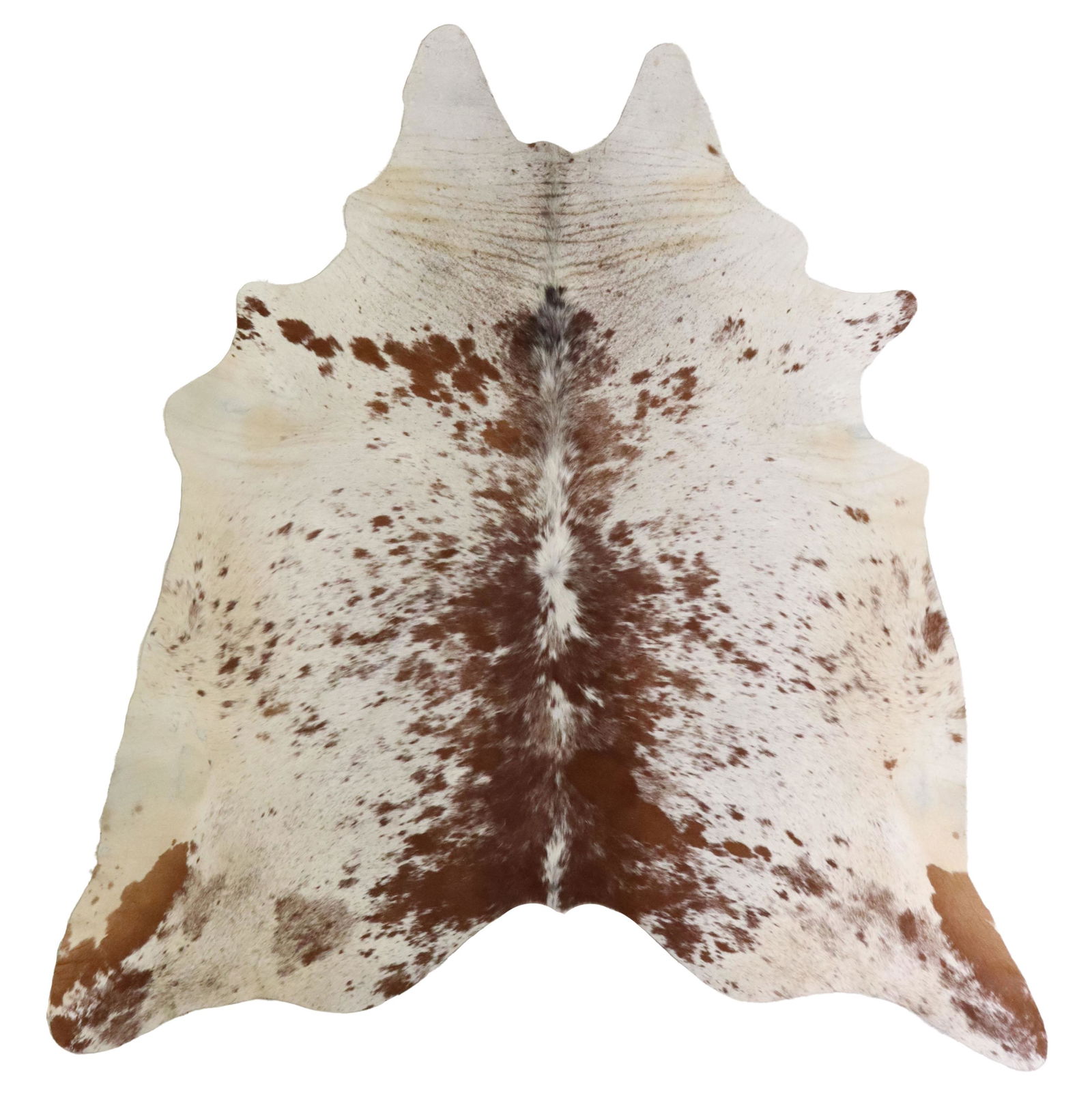 LARGE BROWN & WHITE COWHIDE, 8'11" X 6'10" (1 of 5)