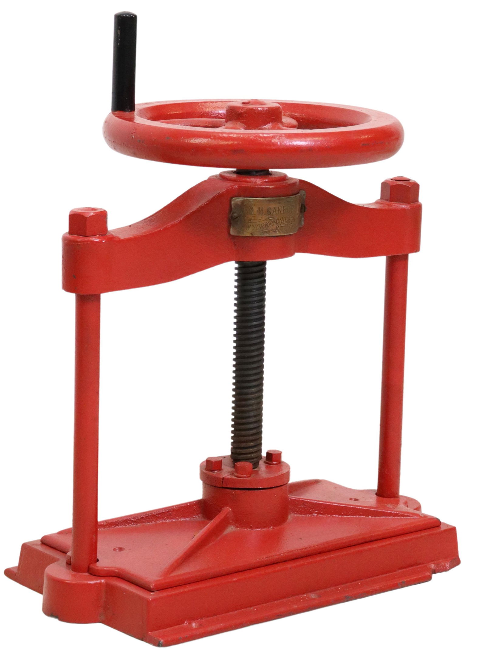 GEORGE H. SANBORN & SONS CAST IRON BOOK PRESS (1 of 5)