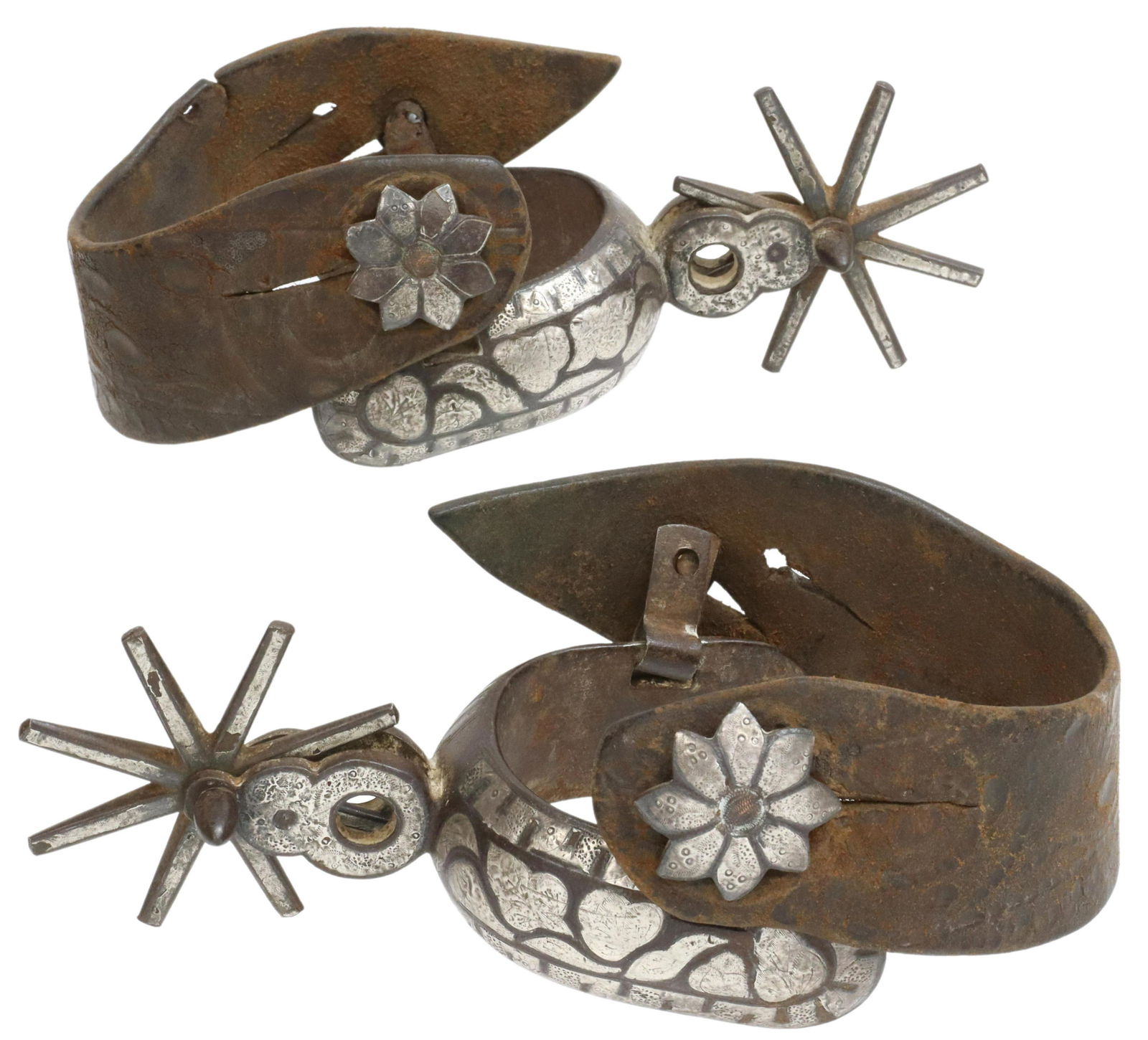 SILVER INLAID COWBOY SPURS, CHIHUAHUA, MEXICO (1 of 6)