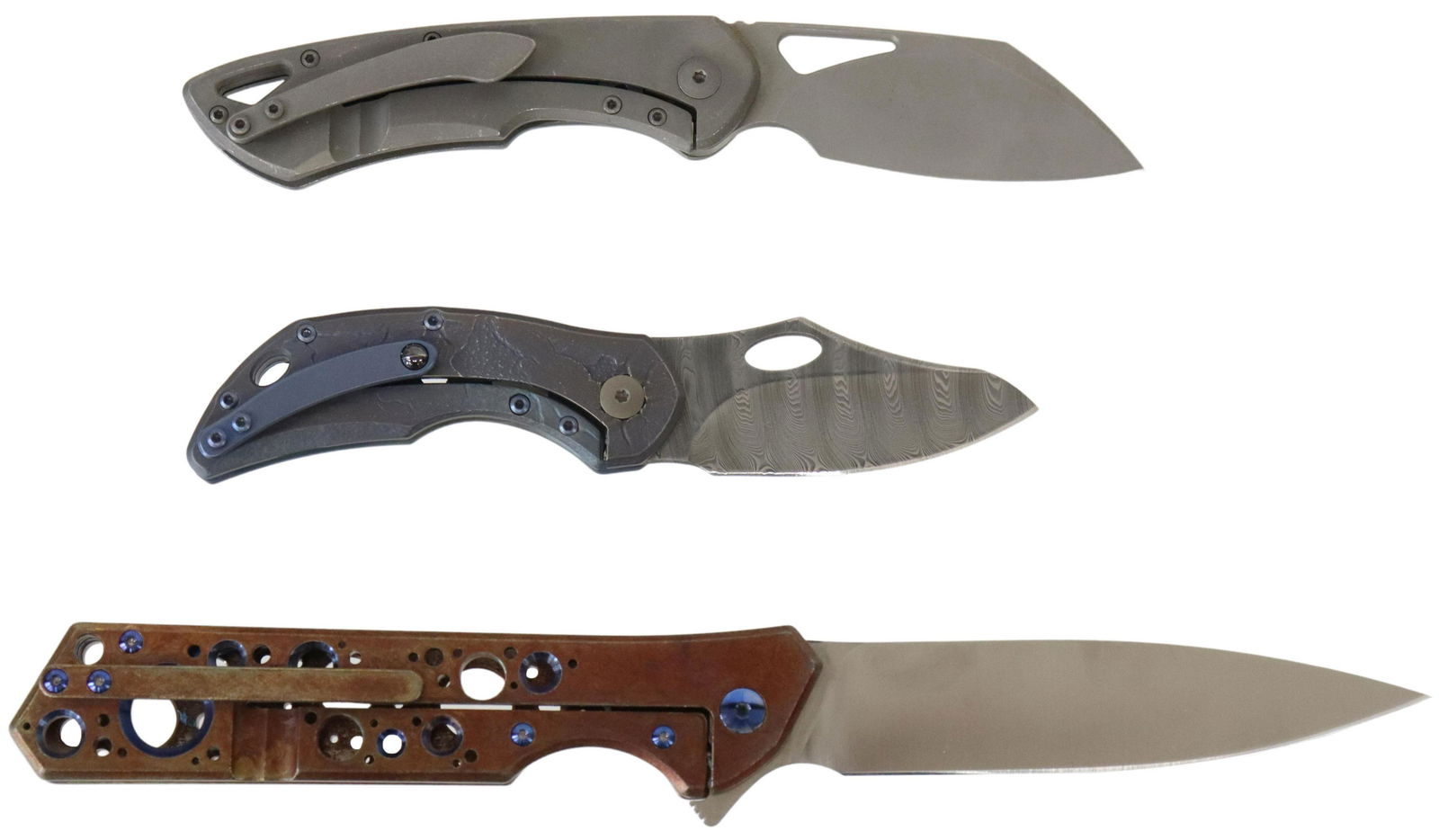 (3) OLAMIC TACTICAL & CUSTOM KNIVES, NEW IN CASE (1 of 5)