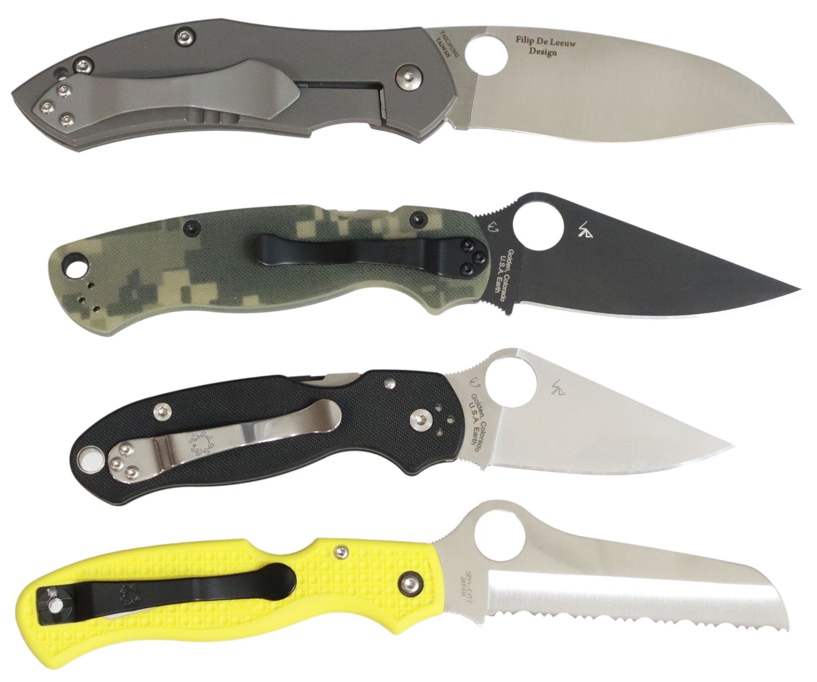 (4) SPYDERCO POCKET KNIVES, NEW IN BOX (1 of 4)