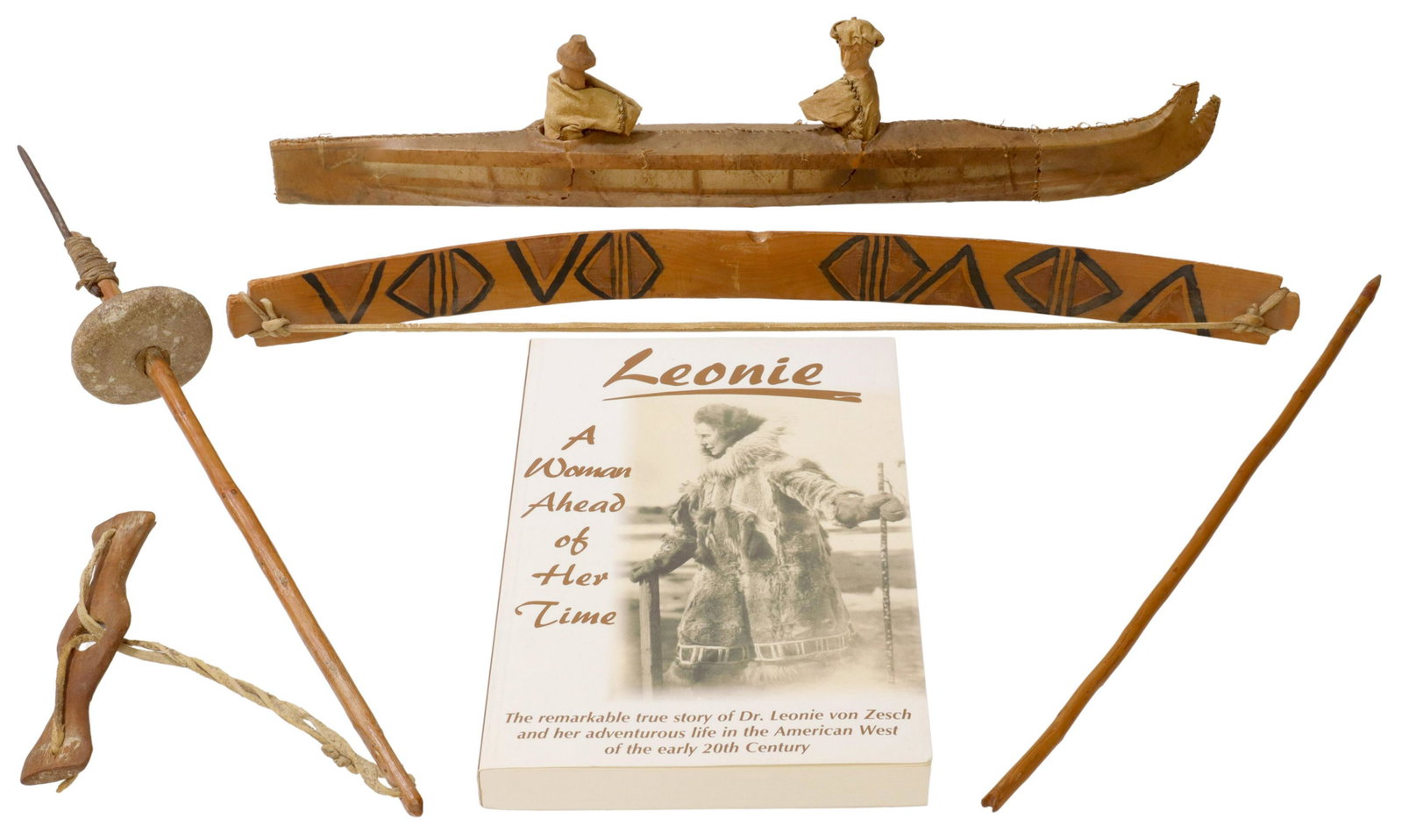 (100+) COLLECTION, INUIT CARVED WALRUS TUSK & MORE: (collection) Large quantity of Alaskan Inuit carved walrus items collected by Leonie von Zesch who resided in Alaska from 1915 to 1930, including: (57) good luck Billiken figures ranging in height fro