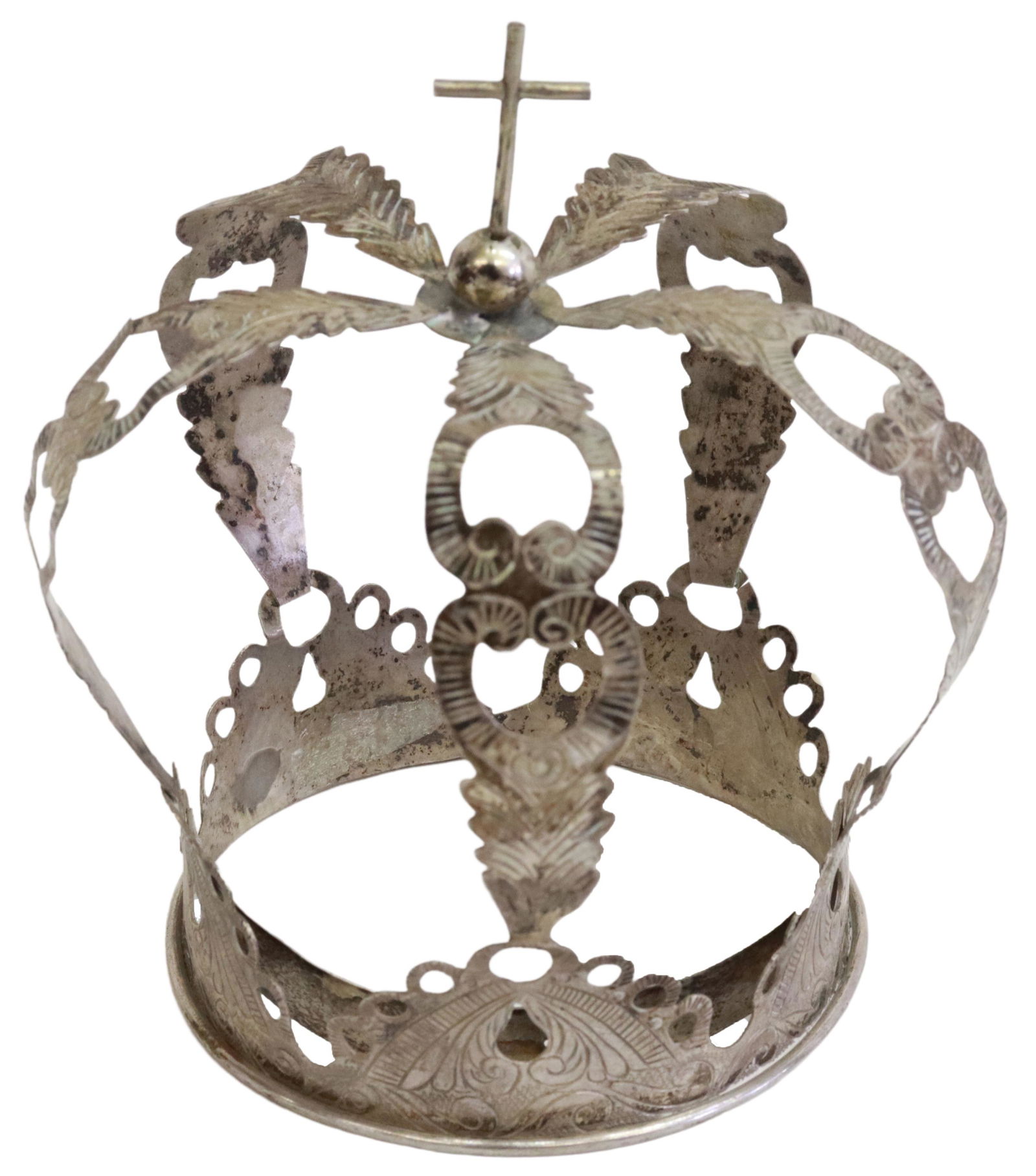 SPANISH COLONIAL STYLE SILVER SANTO'S CROWN (1 of 3)