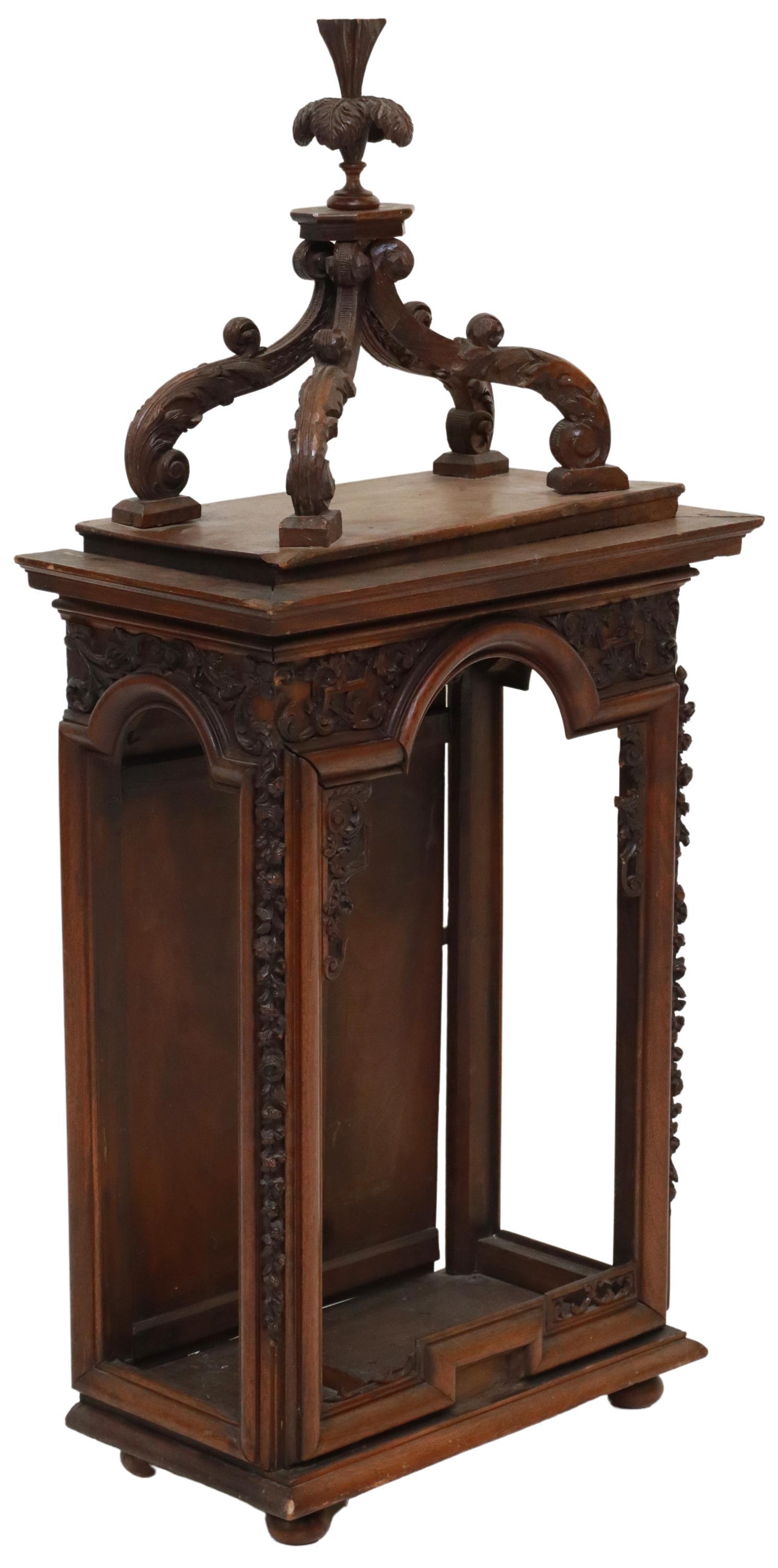 RELIGIOUS FOLIATE CARVED ALTAR NICHE, 19TH C. (1 of 6)