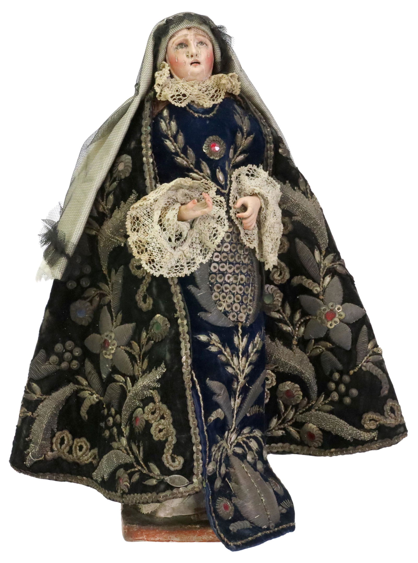 SPANISH OUR LADY OF SORROWS SANTO ALTAR FIGURE (1 of 5)