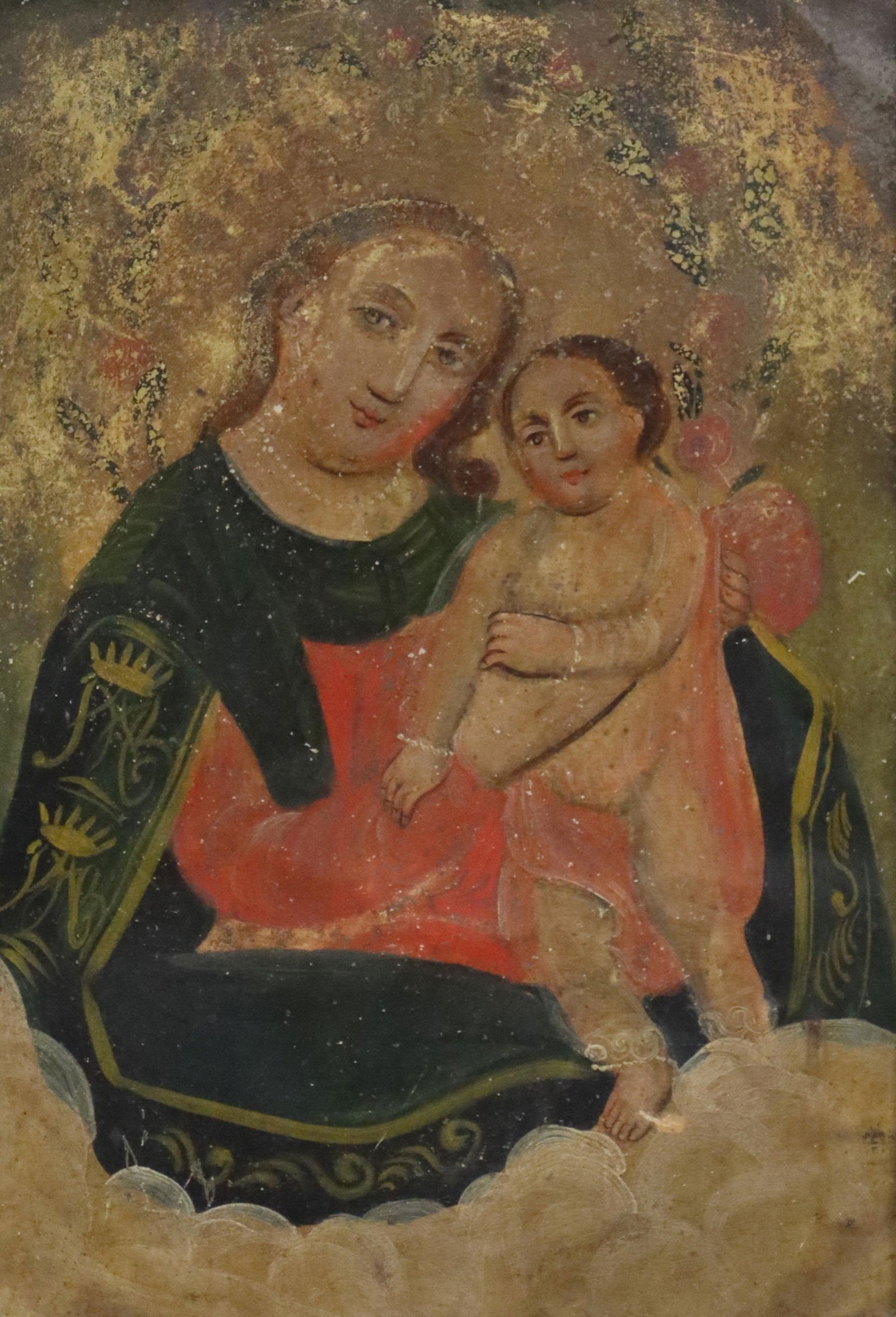 OIL ON TIN RETABLO, OUR LADY OF REFUGE, MEXICO (1 of 5)